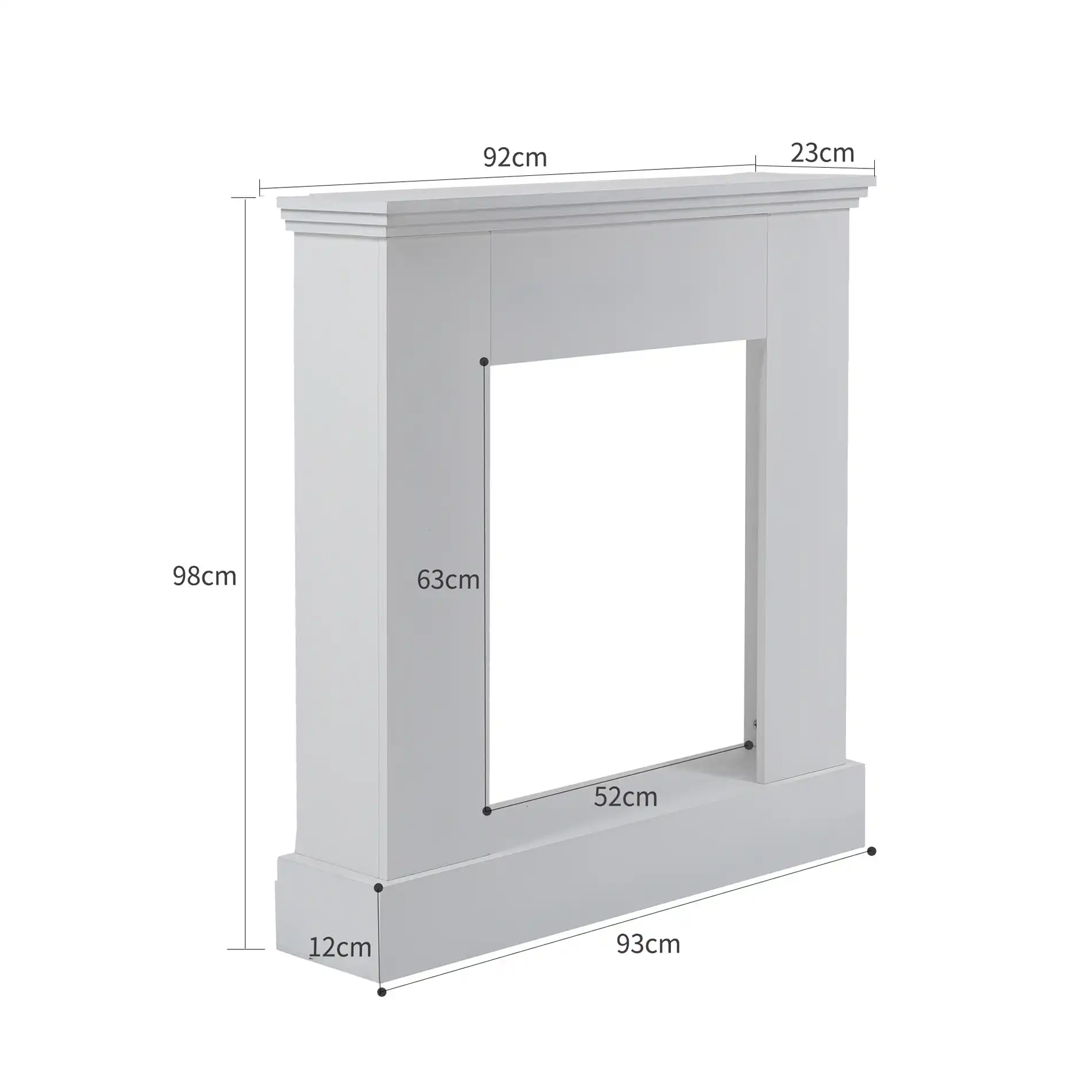 Acanto - Finto camino decorativo bianco per salotto - Image 5