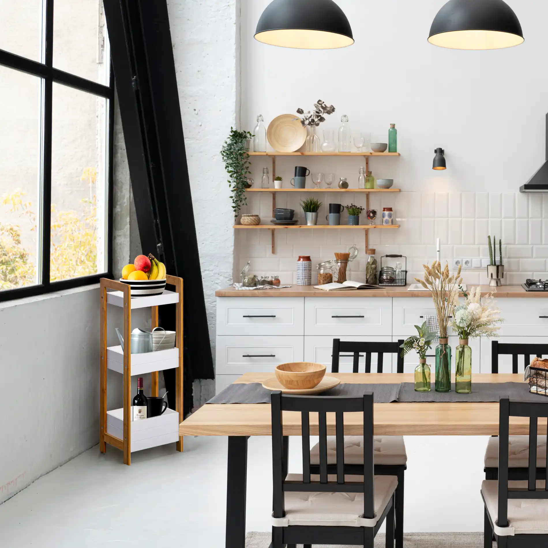 Agave - Scaffale salvaspazio con 3 ripiani per bagno o cucina - Image 3