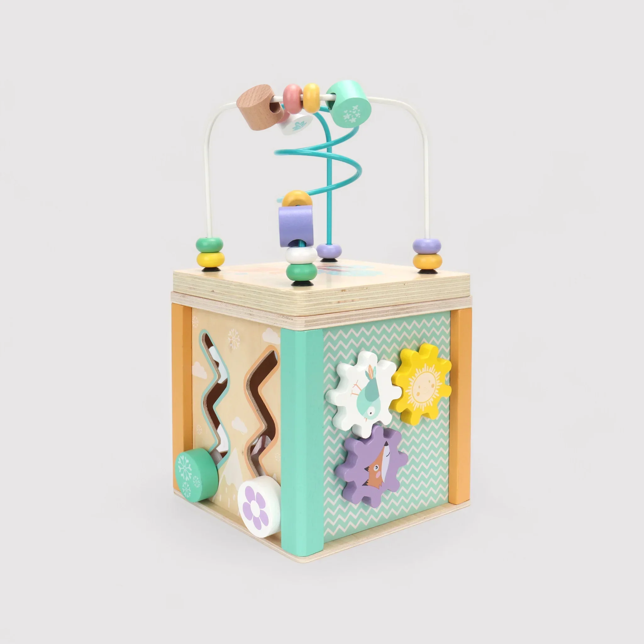 Amole - Cubo montessoriano in legno 5 giochi in 1 - Image 3
