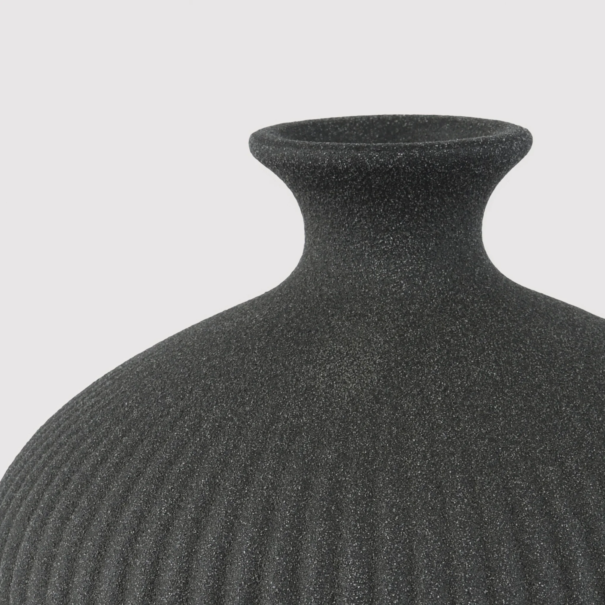Ayous - Vaso decorativo a forma di giara in gres nero - Image 3
