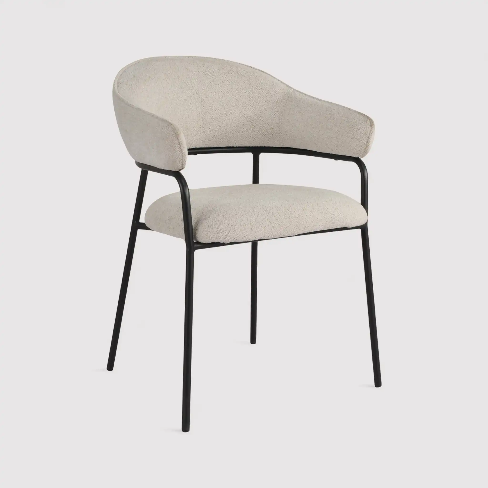 Bakla - Set 2 sedie design da soggiorno bianco perla