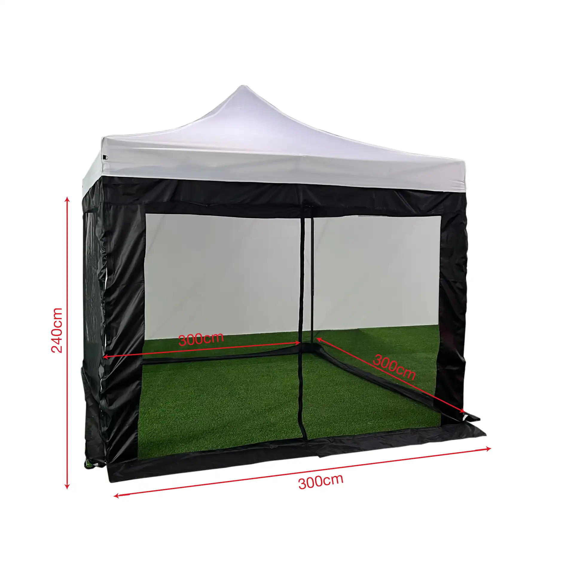 Banyan - Telo zanzariera nero per gazebo 3x3 - Image 4