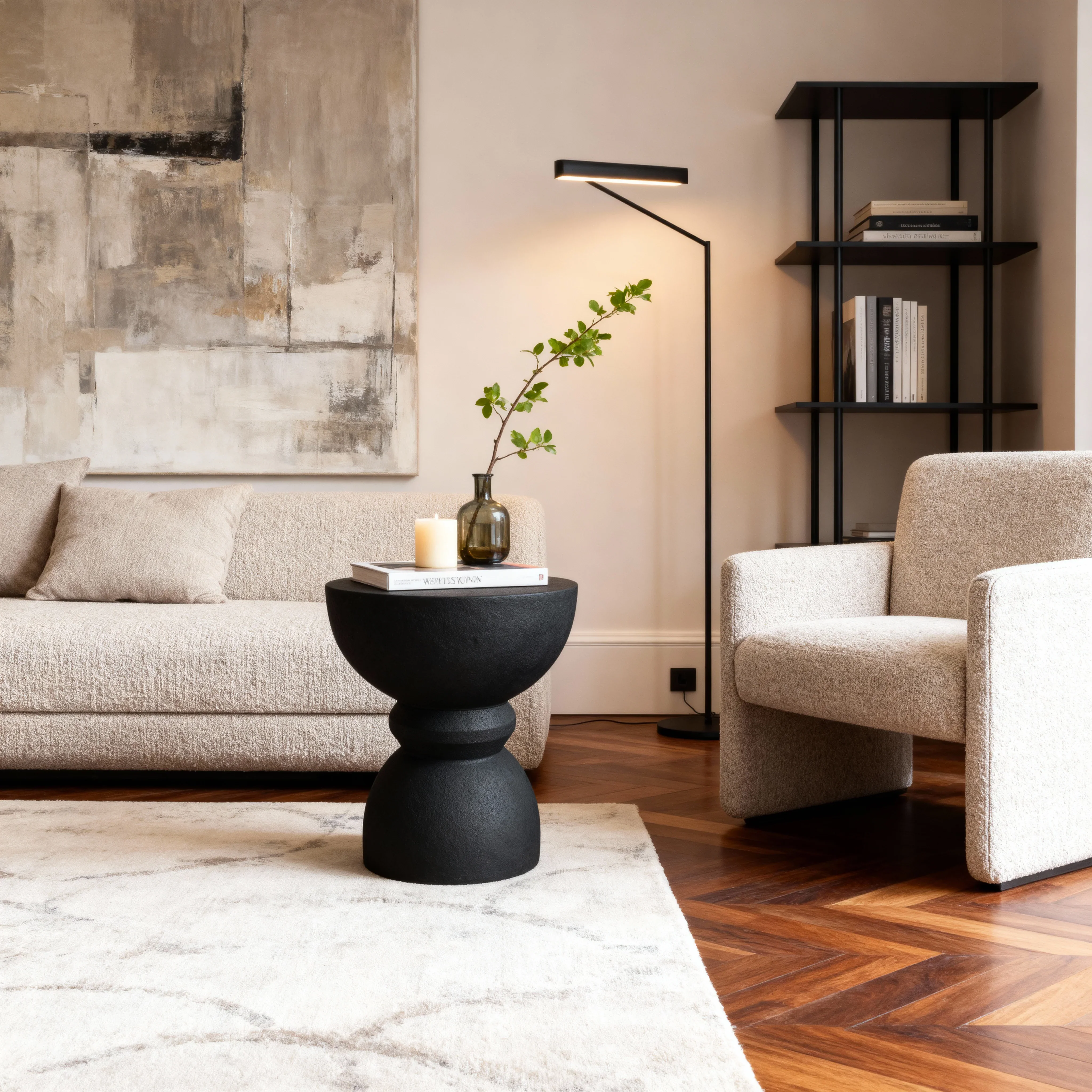Basalt - Tavolino da caffe colore nero stile moderno - Image 3