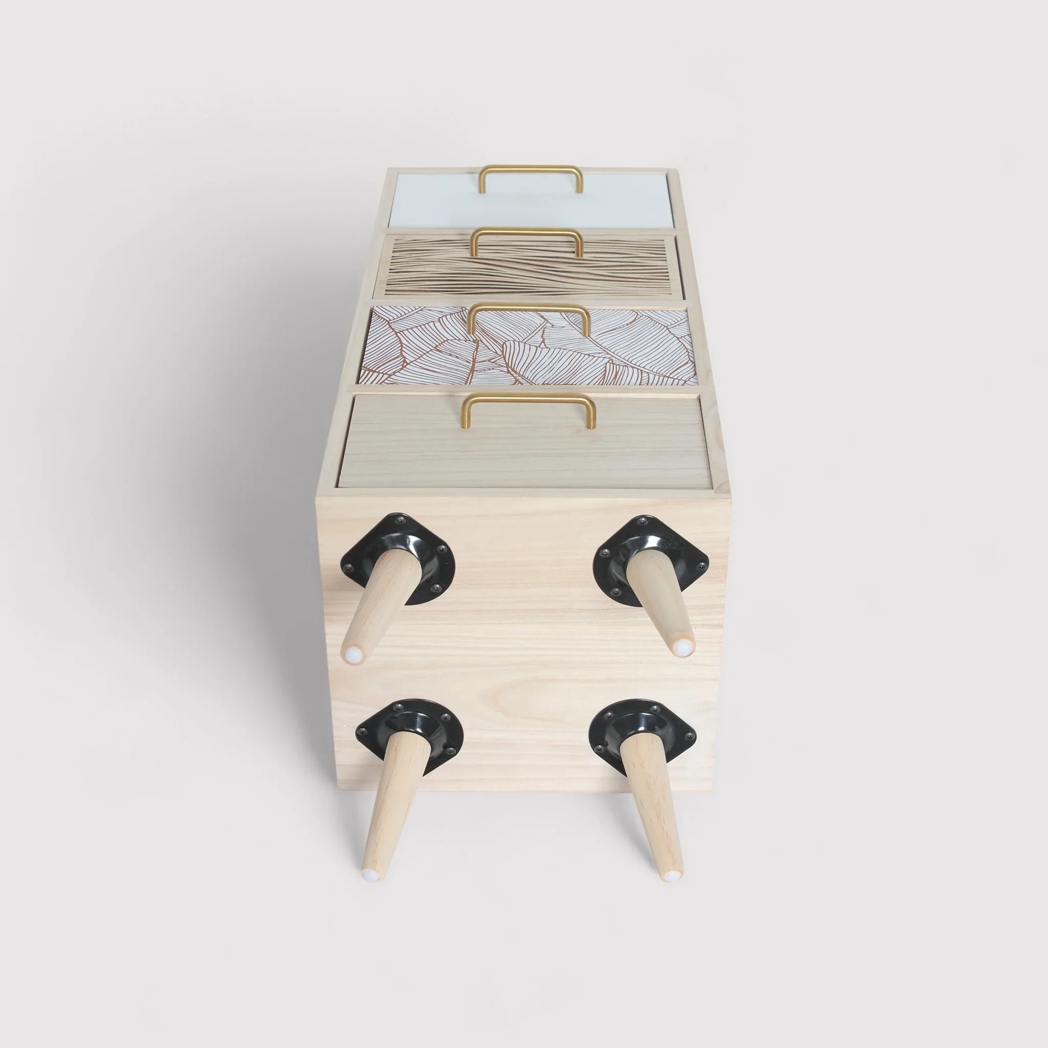Bixa - Cassettiera per bagno color legno chiaro con 4 cassetti - Image 5