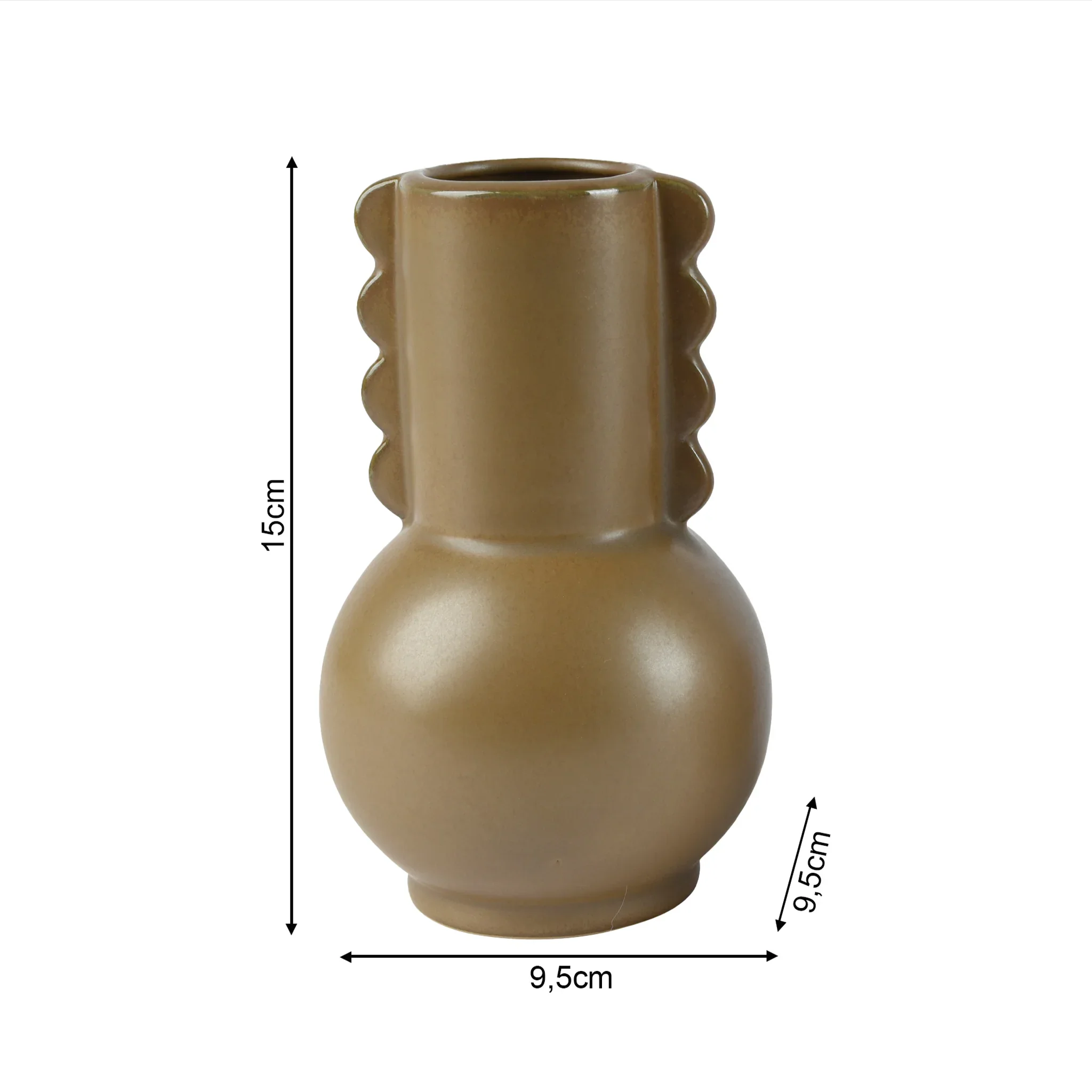 Bubinga - Vaso moderno da centrotavola marrone - Image 4