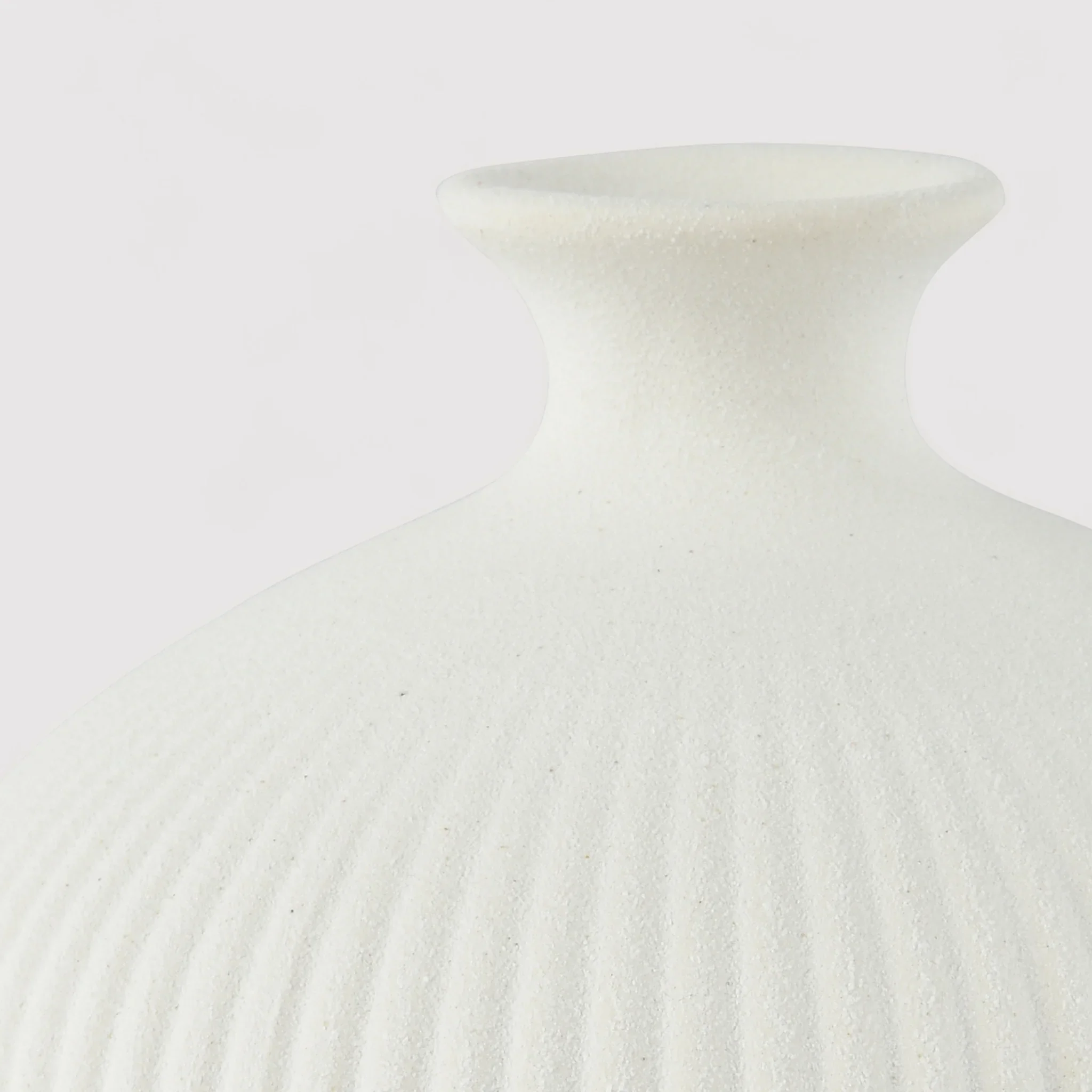 Cempaka - Vaso decorativo a forma di giara in gres bianco - Image 3