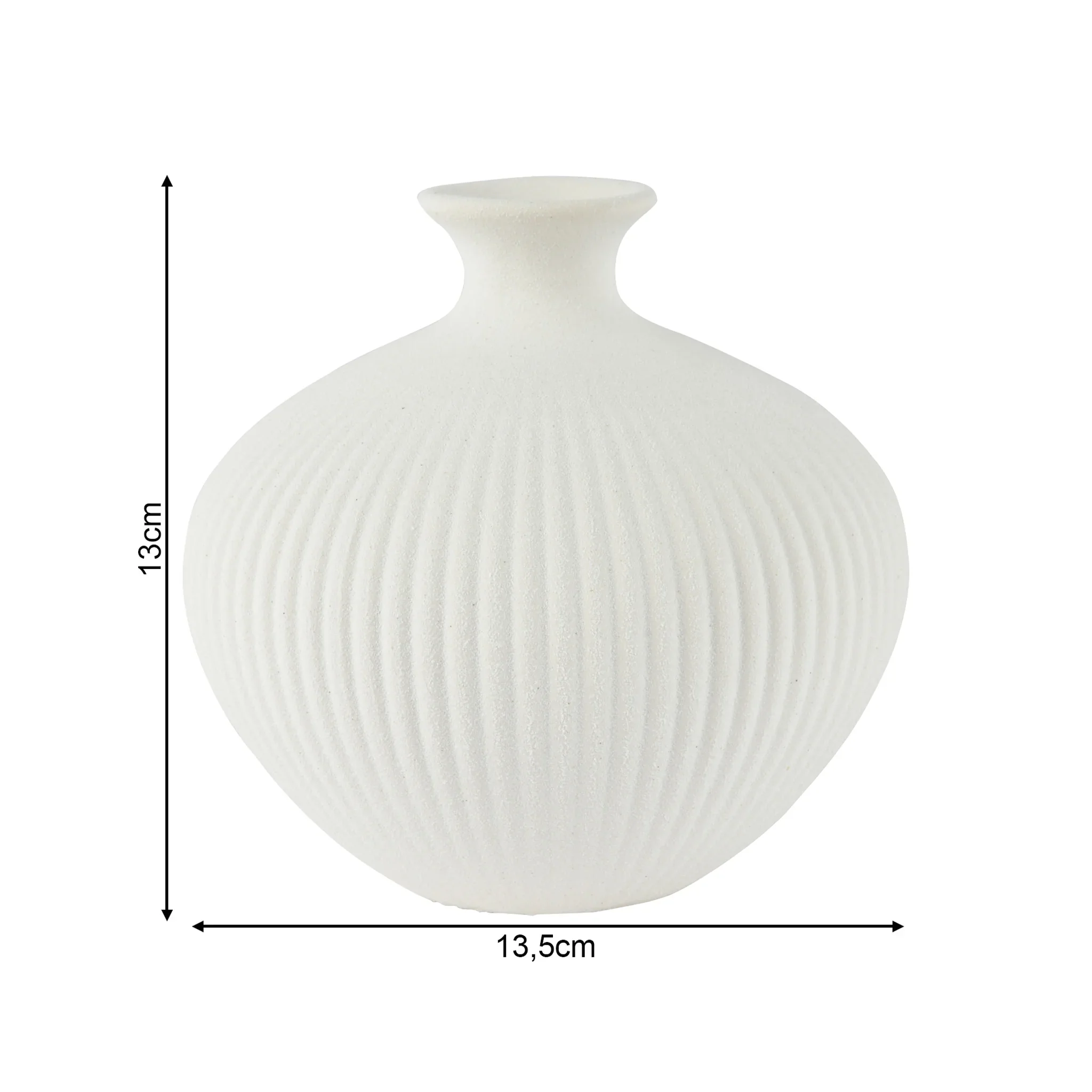 Cempaka - Vaso decorativo a forma di giara in gres bianco - Image 4