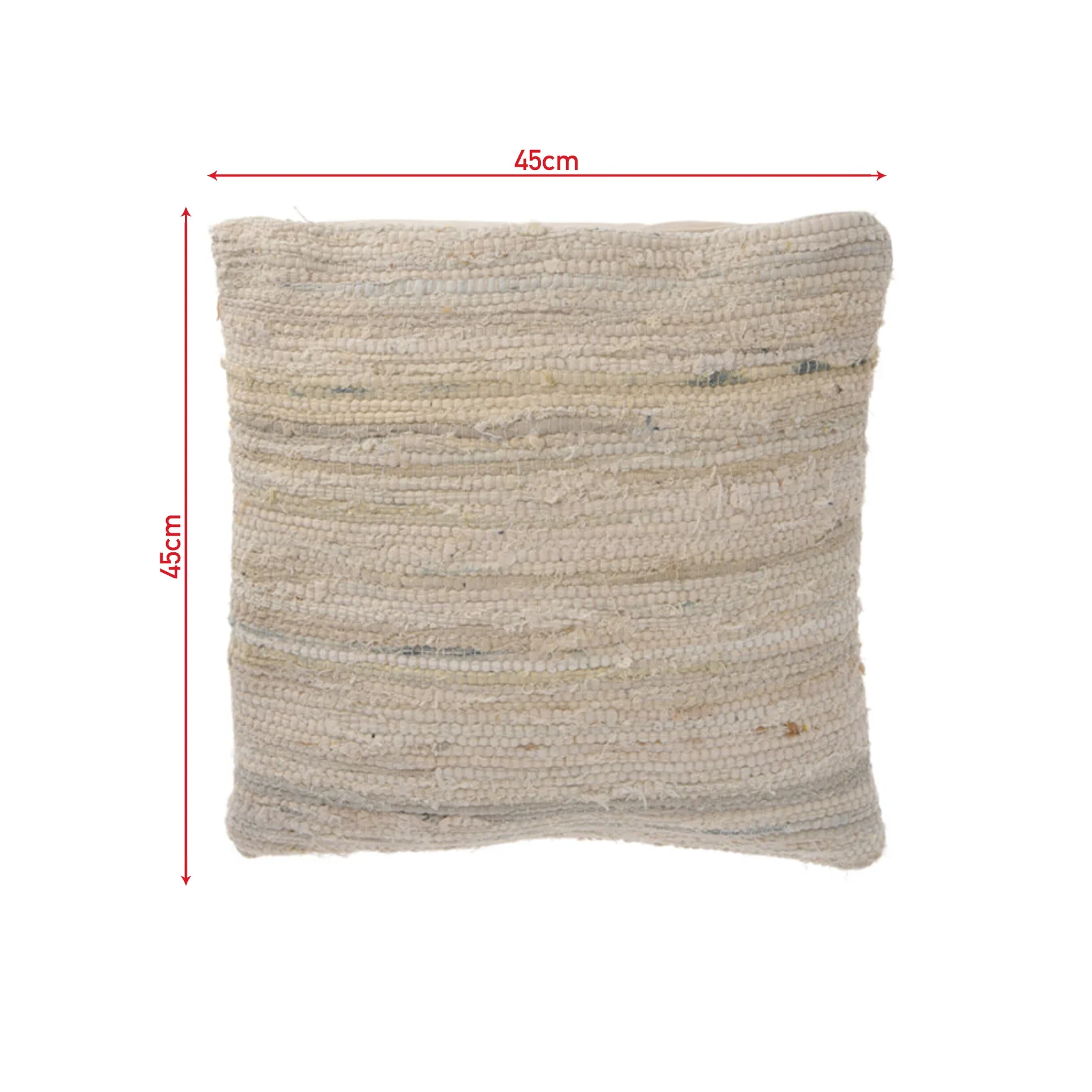 Croton - Cuscino in cotone beige quadrato e sfoderabile - Image 4