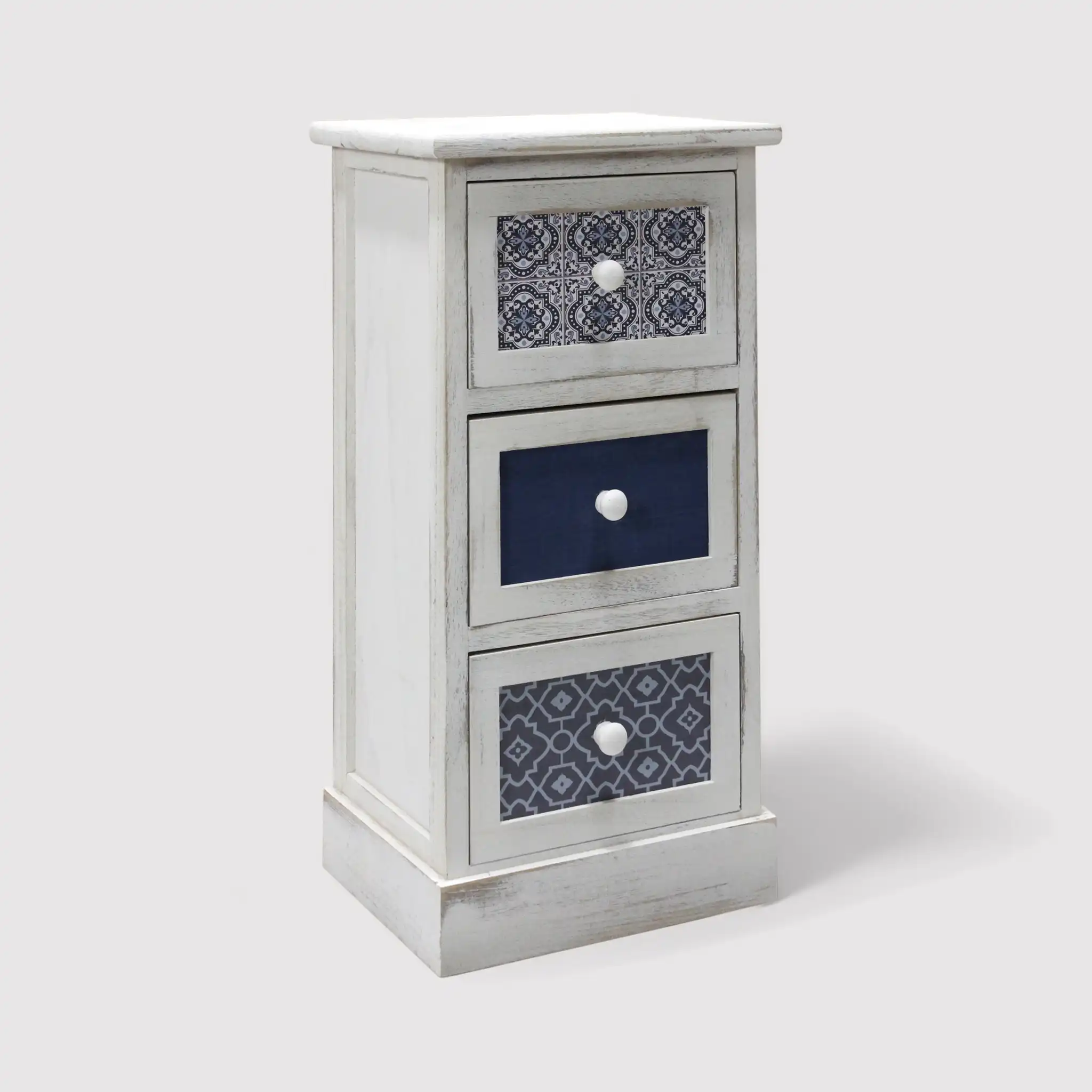 Delfinio - Comodino in stile mediterraneo con 3 cassetti - Image 3