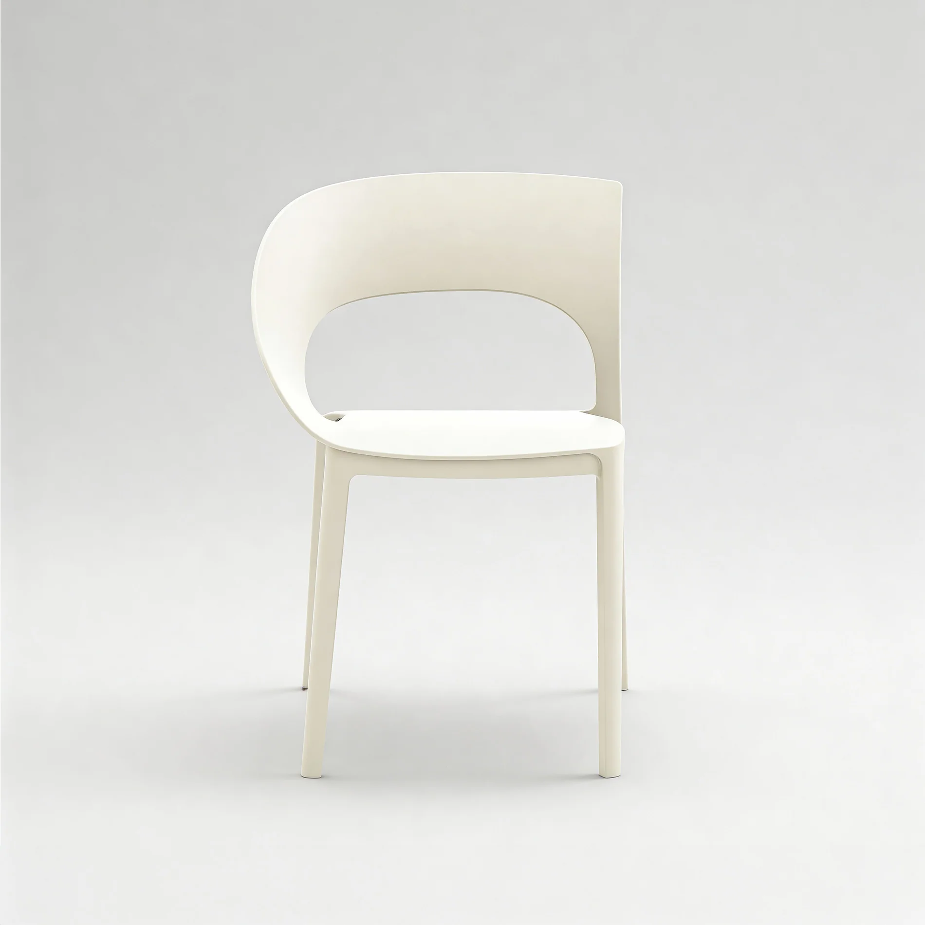 Elune - Set 2 sedie da giardino color bianco crema stile moderno - Image 5