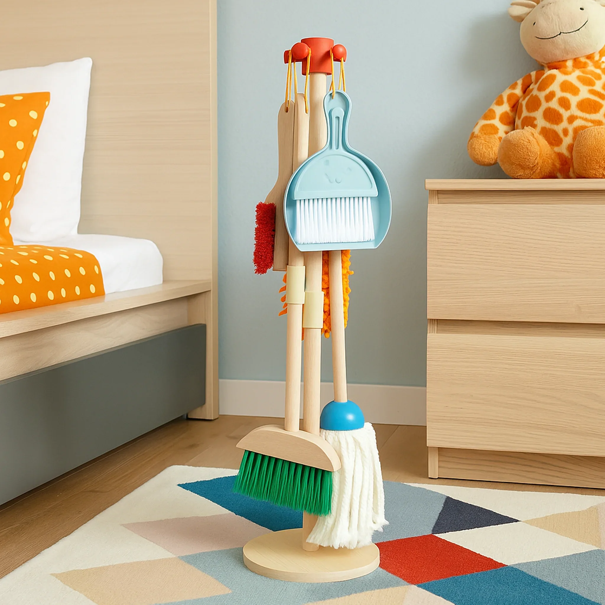 Enoki - Set di attrezzi per le pulizie giocattolo in legno per bimbi - Image 2