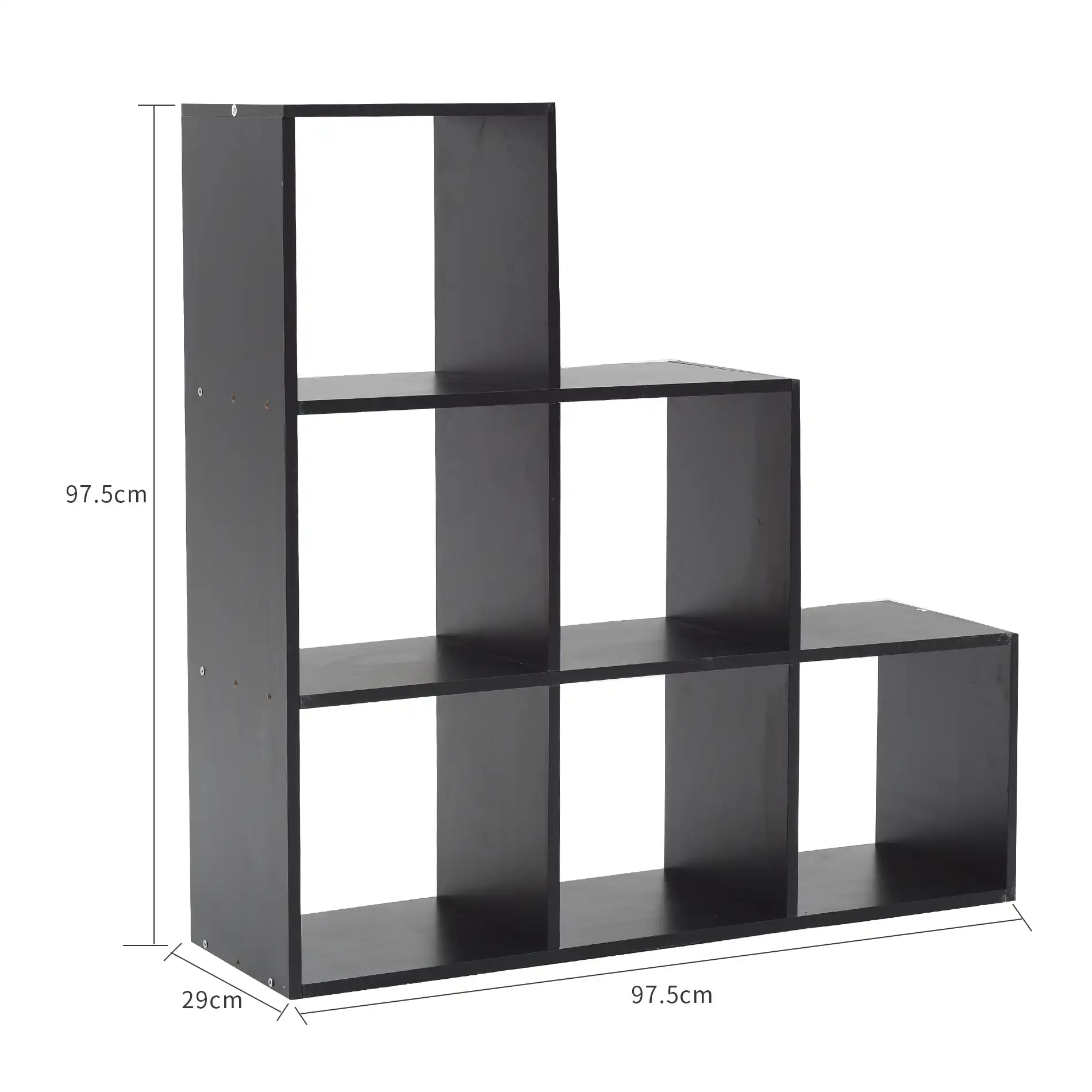 Eucalipto - Libreria nera a scala con 6 vani a cubo - Image 6