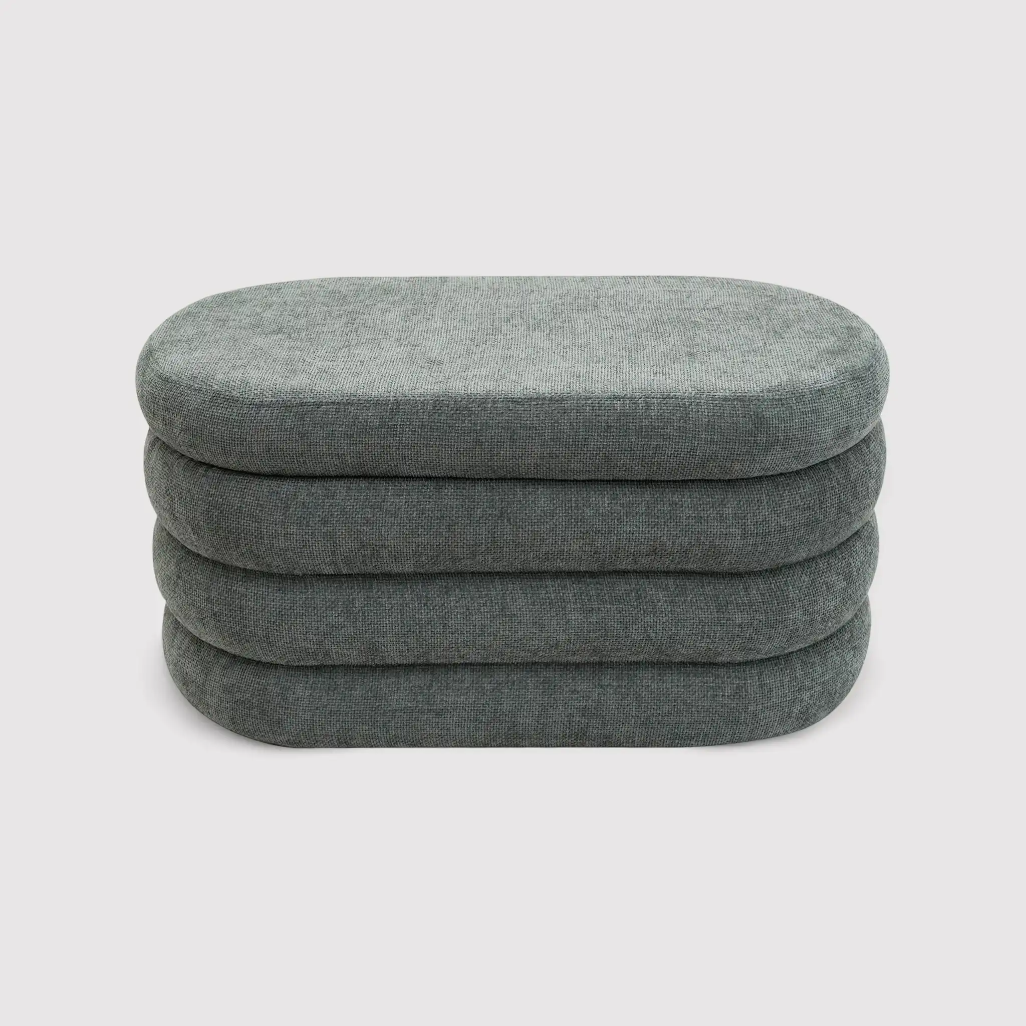 Fagus - Pouf baule ovale grigio in stile moderno - Image 4