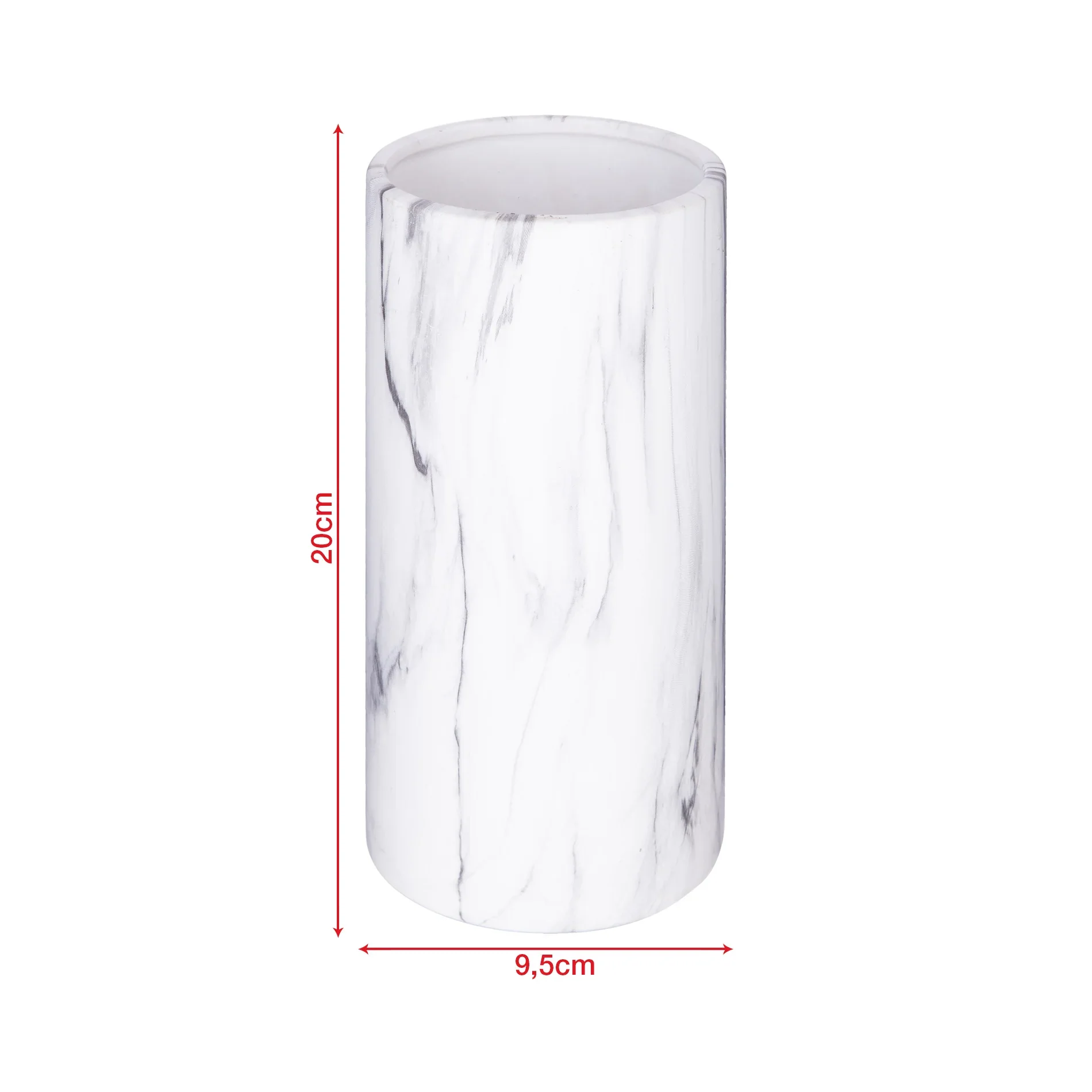 Hallea - Vaso cilindrico da decorazione con effetto marmo - Image 3
