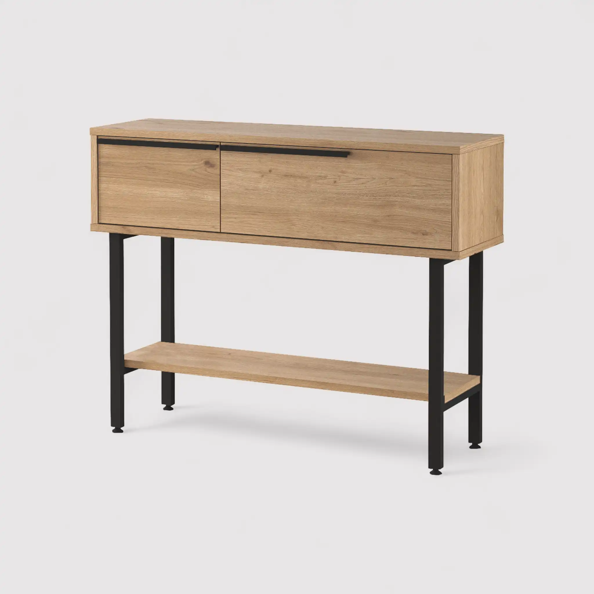 Hinoki - Consolle da ingresso moderna con 2 vani e 1 mensola - Image 4