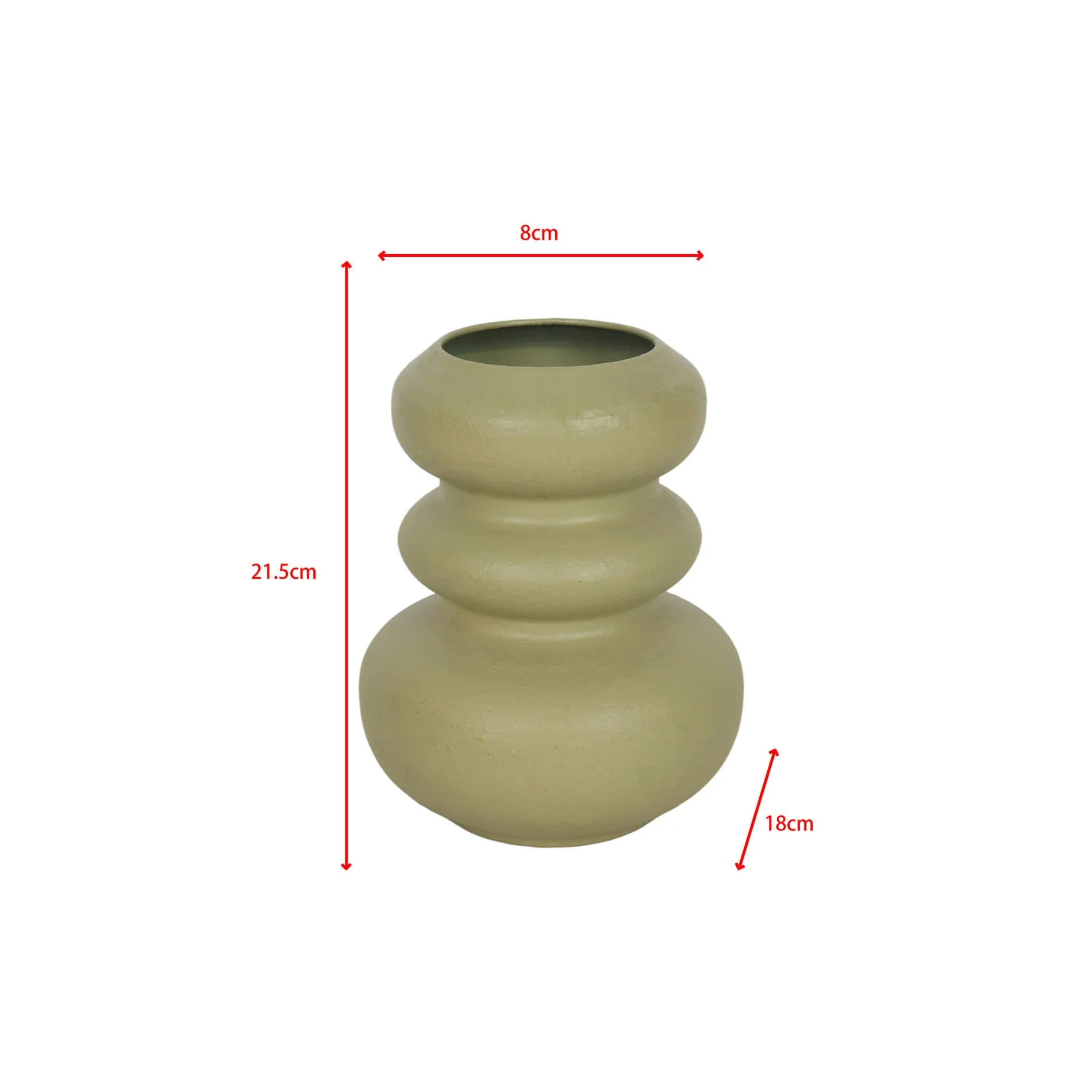 Hortensia - Vaso da Interno in metallo verde design moderno - Image 6