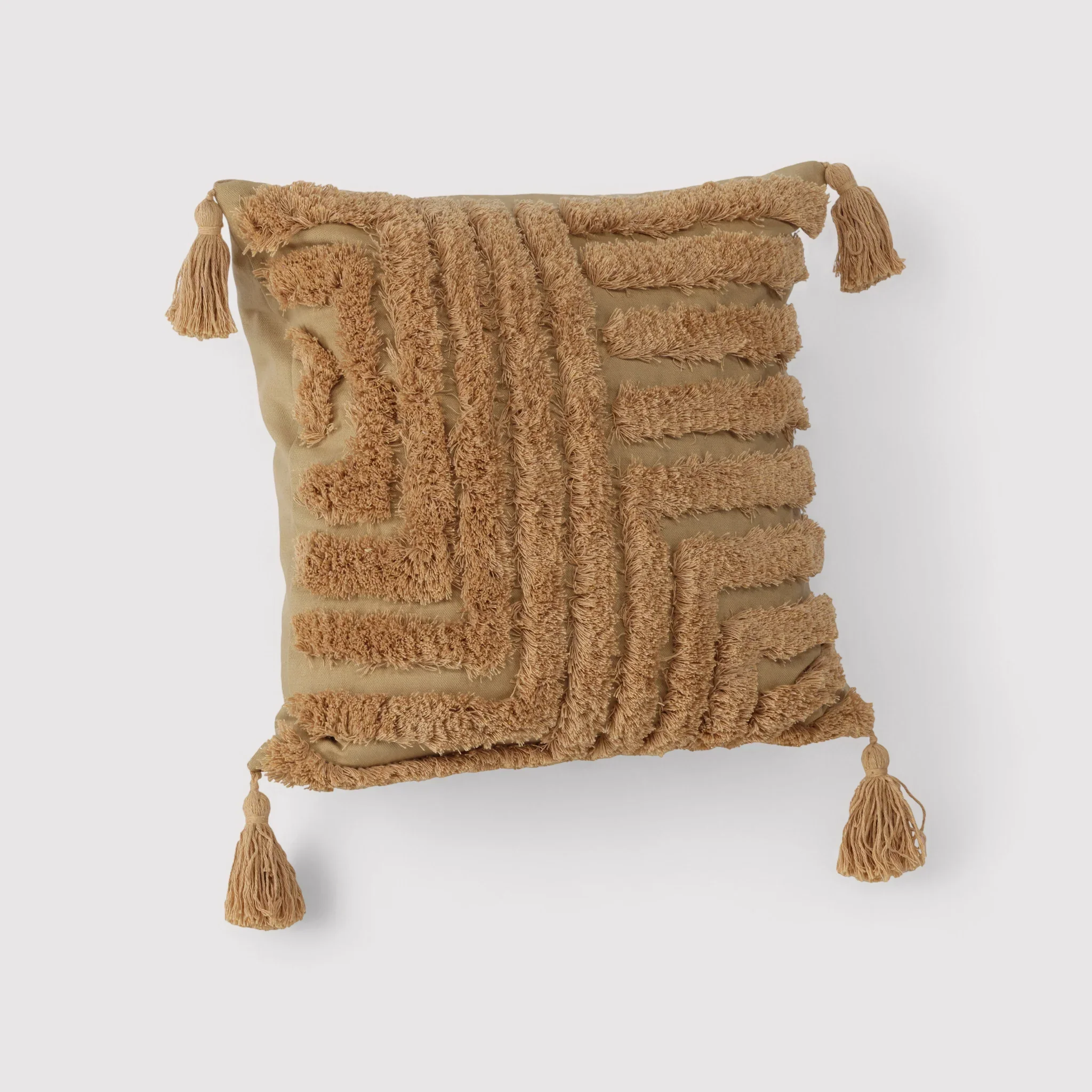 Hoteia - Federa marrone per cuscino con frange 45x45 cm - Image 6