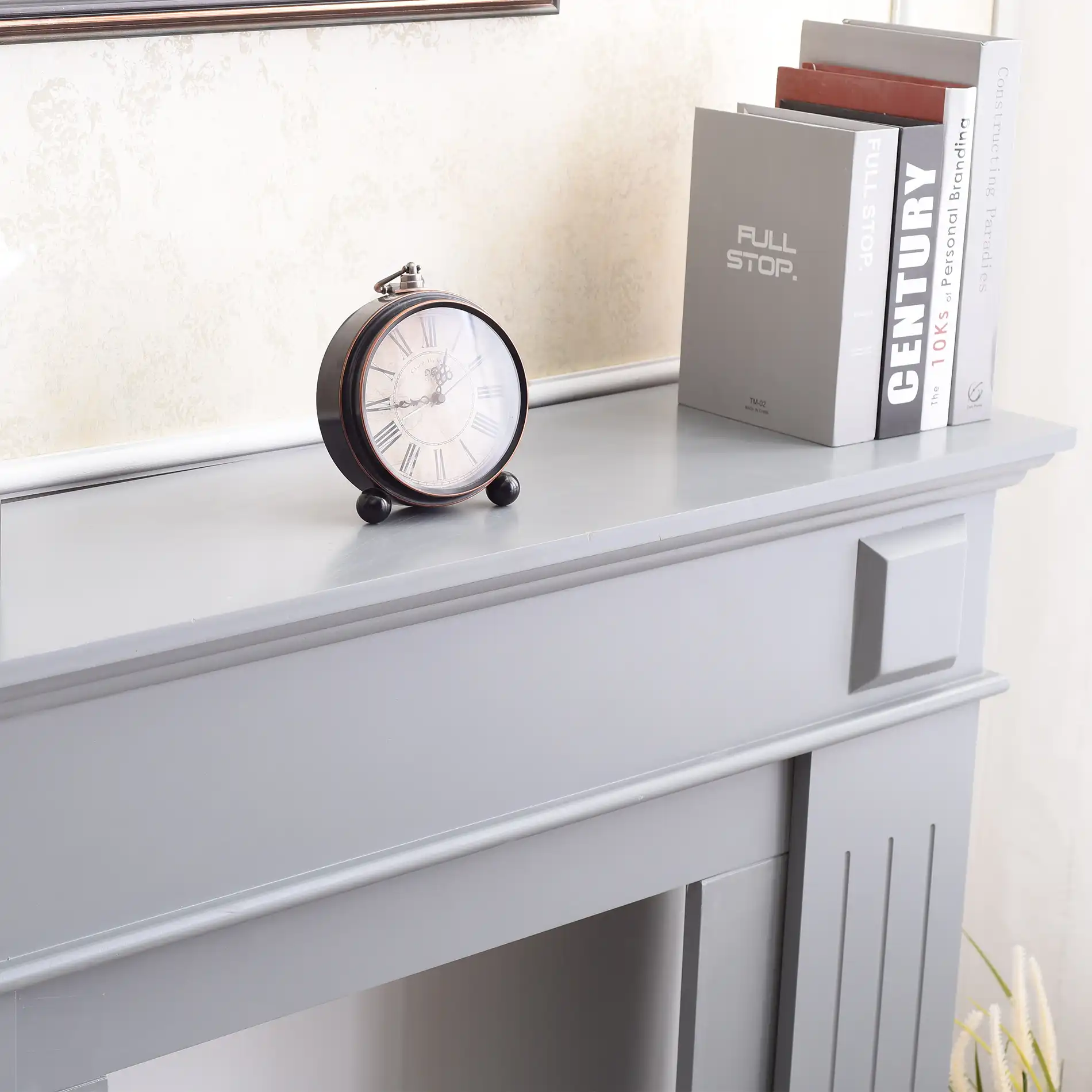 Huernia - Caminetto decorativo grigio in stile classico - Image 3