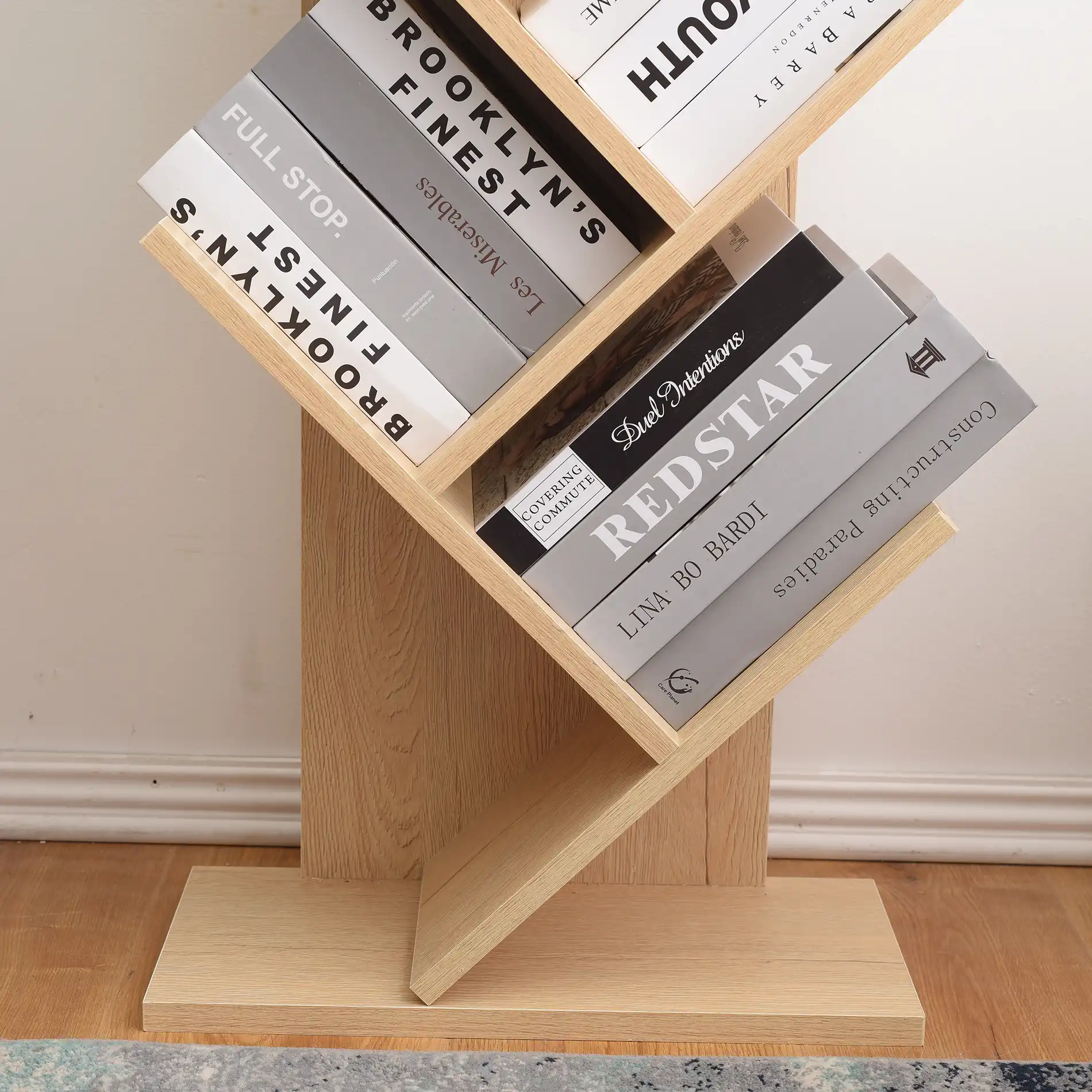 Ipomea - Libreria scaffale con 10 ripiani color rovere - Image 3