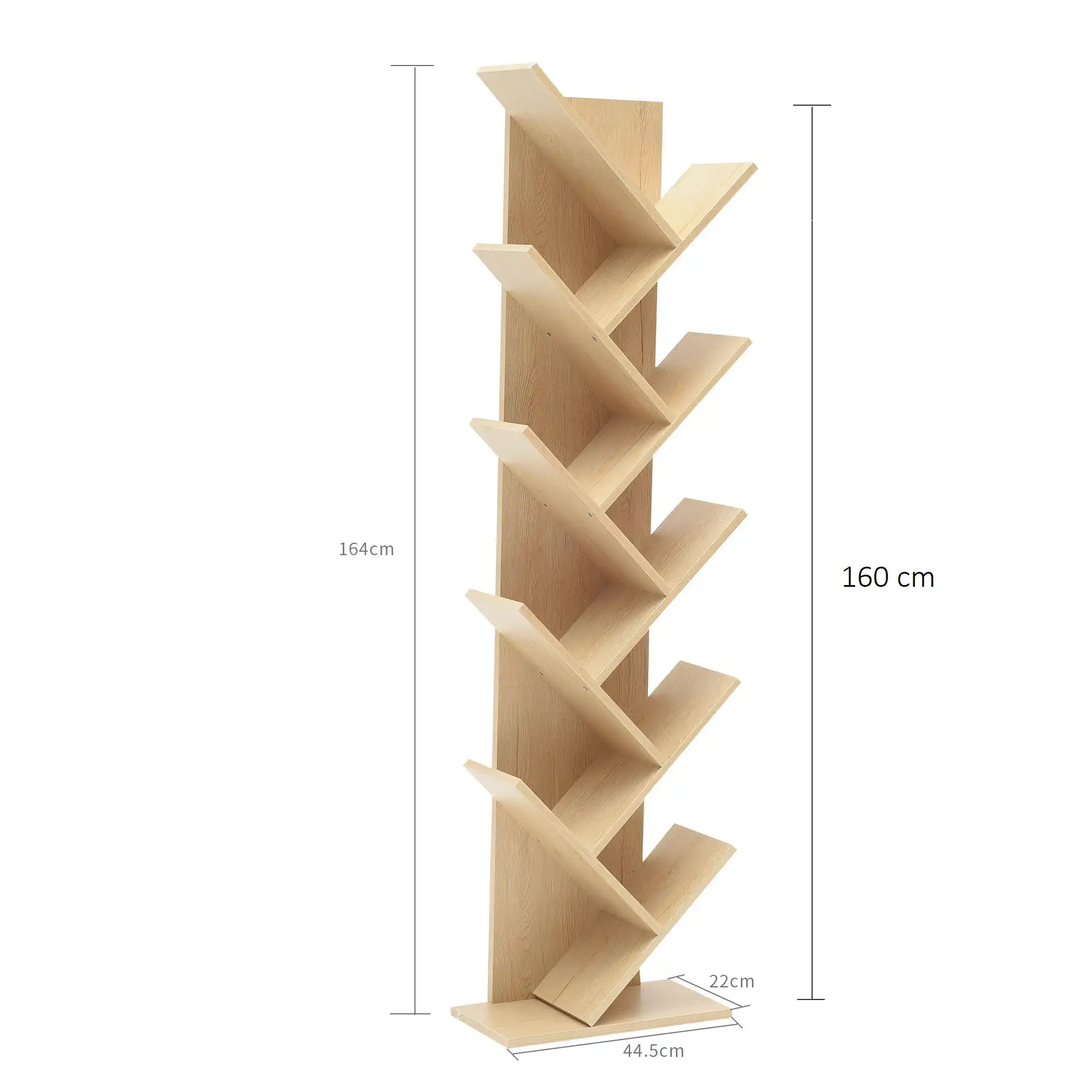Ipomea - Libreria scaffale con 10 ripiani color rovere - Image 5