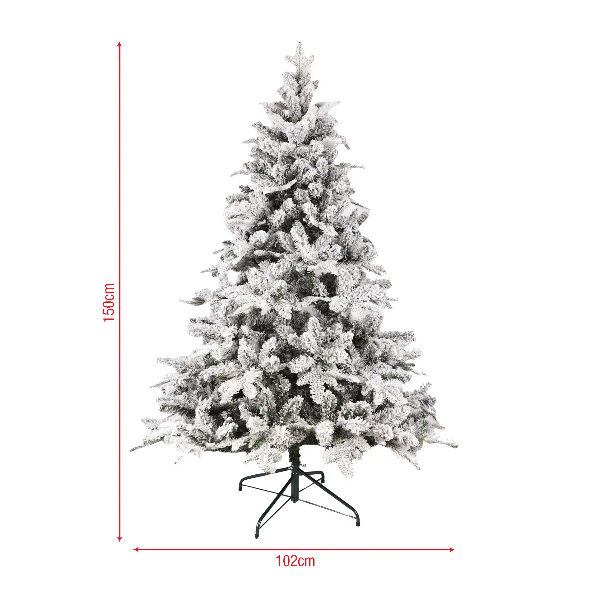 Jadeit - Albero di natale innevato folto e da decorare H 150 cm - Image 6