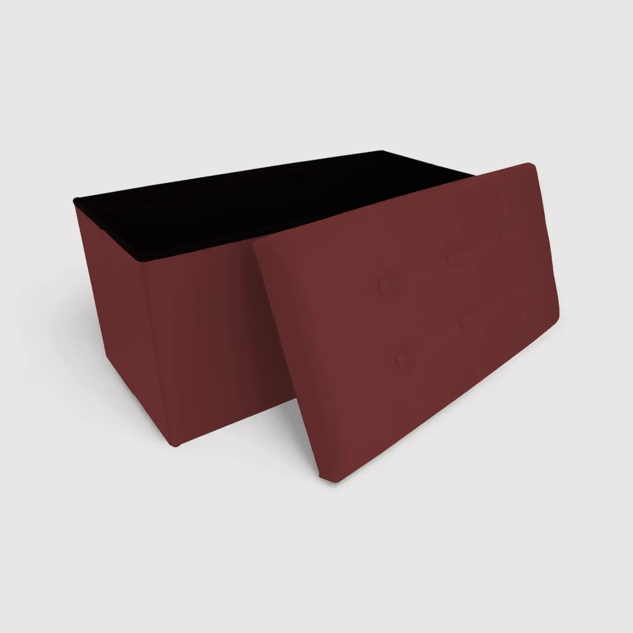 Jasione - Pouf bordeaux contenitore in stile etnico - Image 2