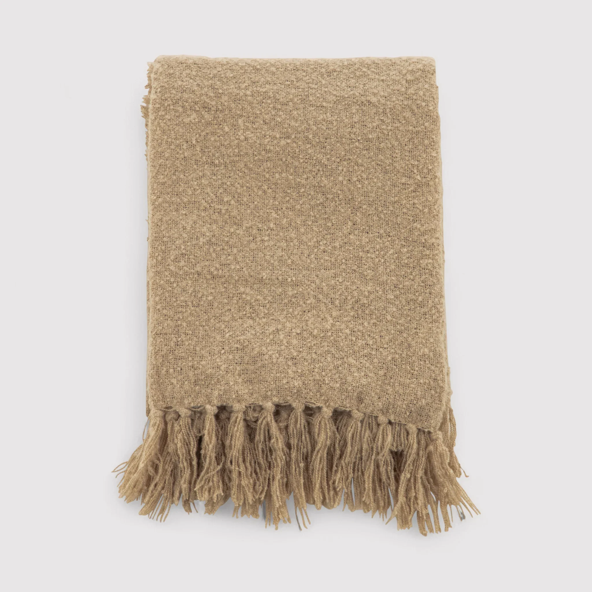 Kool - Coperta beige decorativa con frange - Image 4