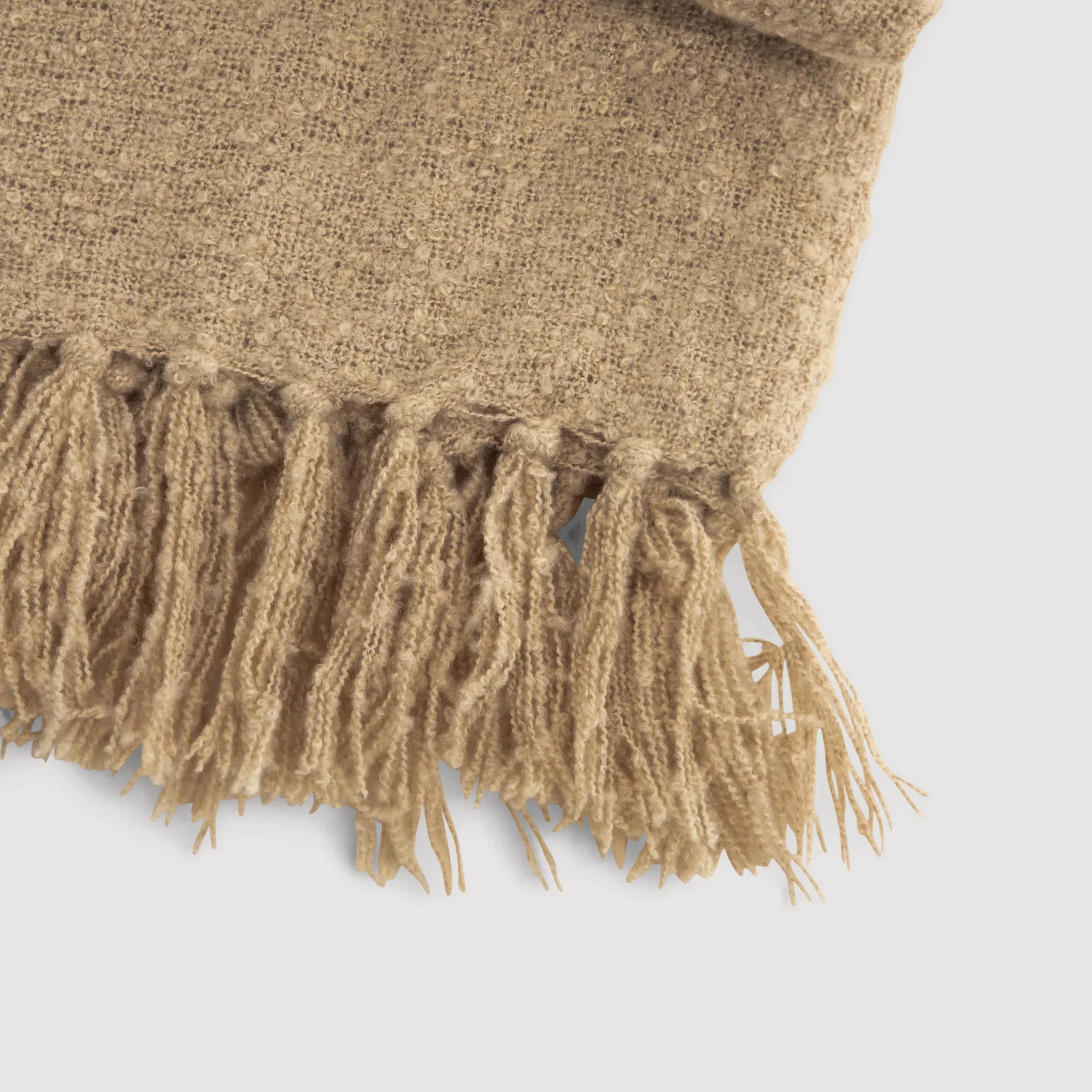 Kool - Coperta beige decorativa con frange - Image 5