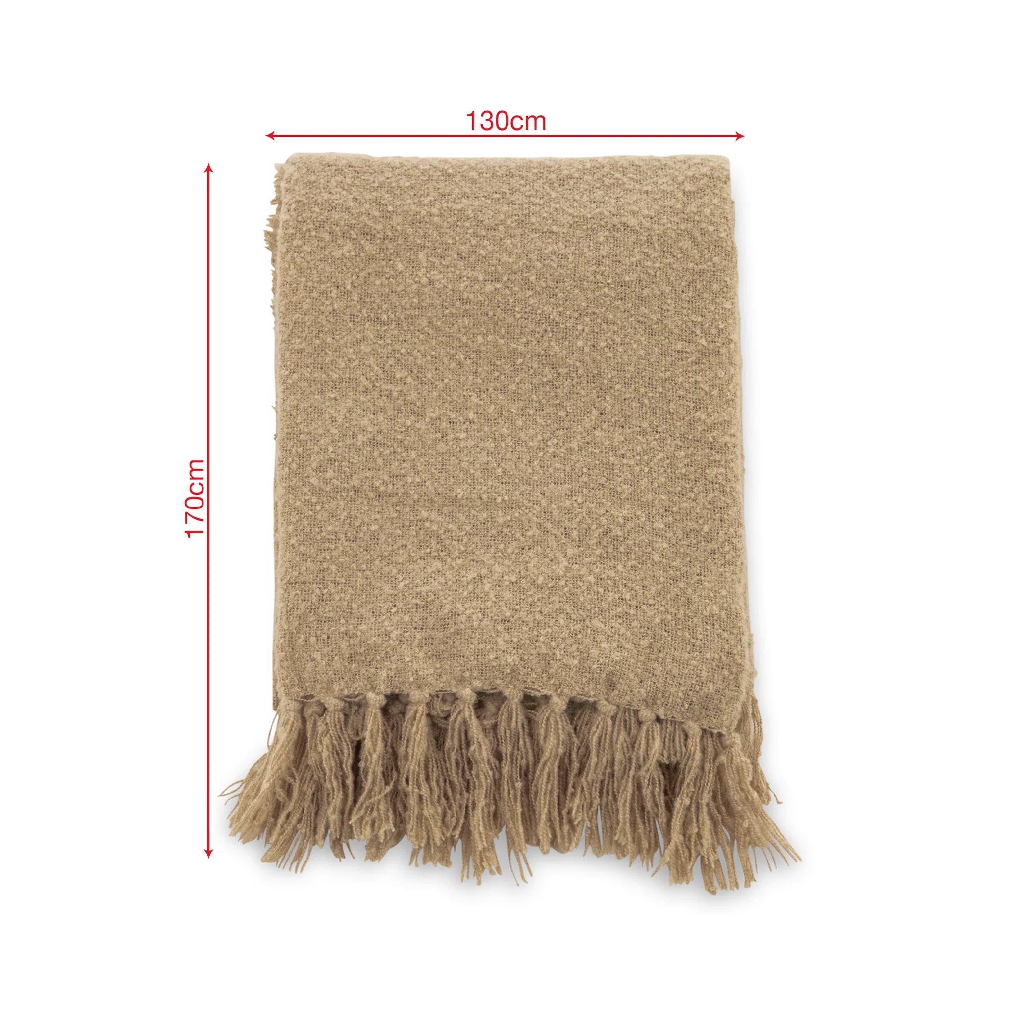 Kool - Coperta beige decorativa con frange - Image 6