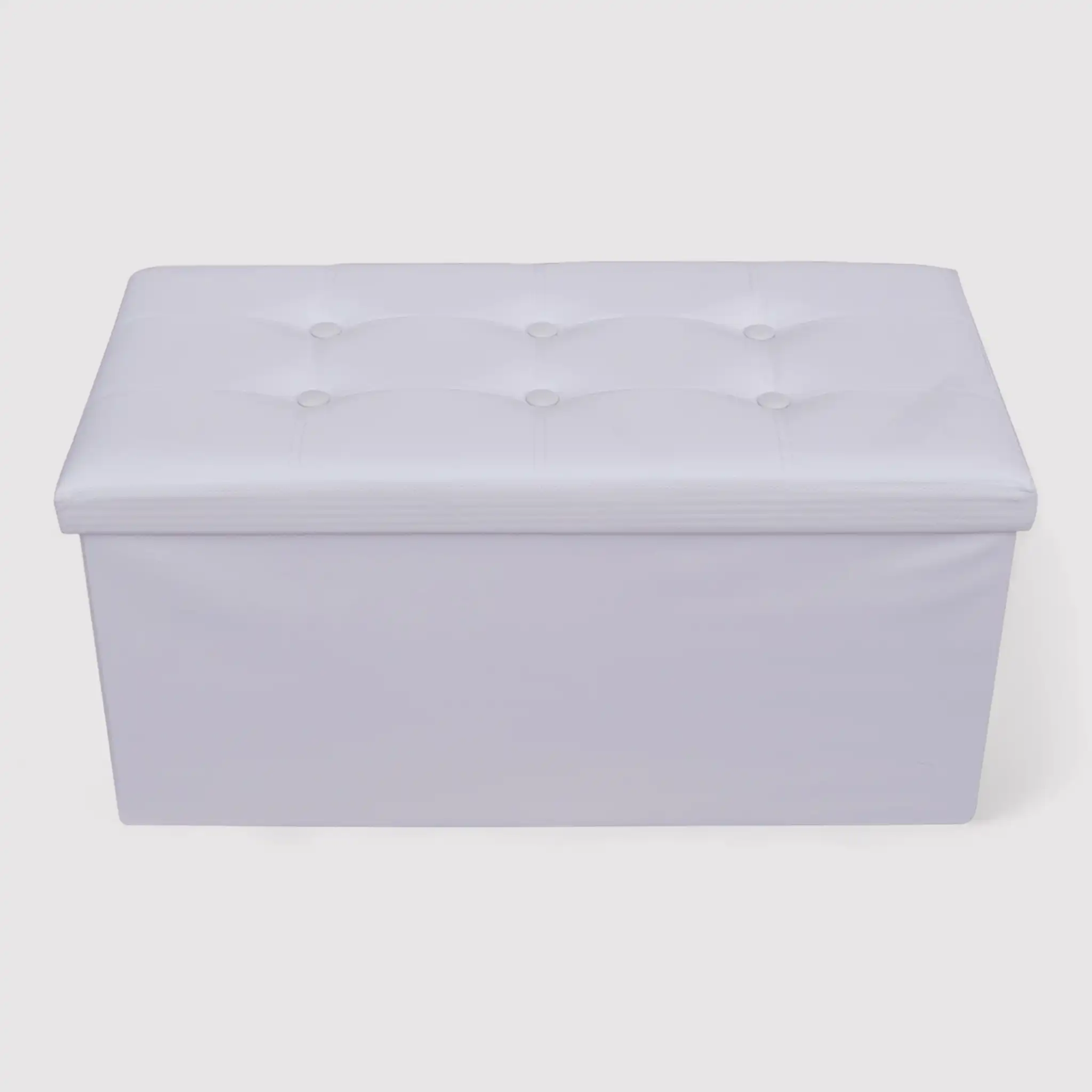 Lavatera - Pouf grigio portaoggetti ecopelle da salotto - Image 4