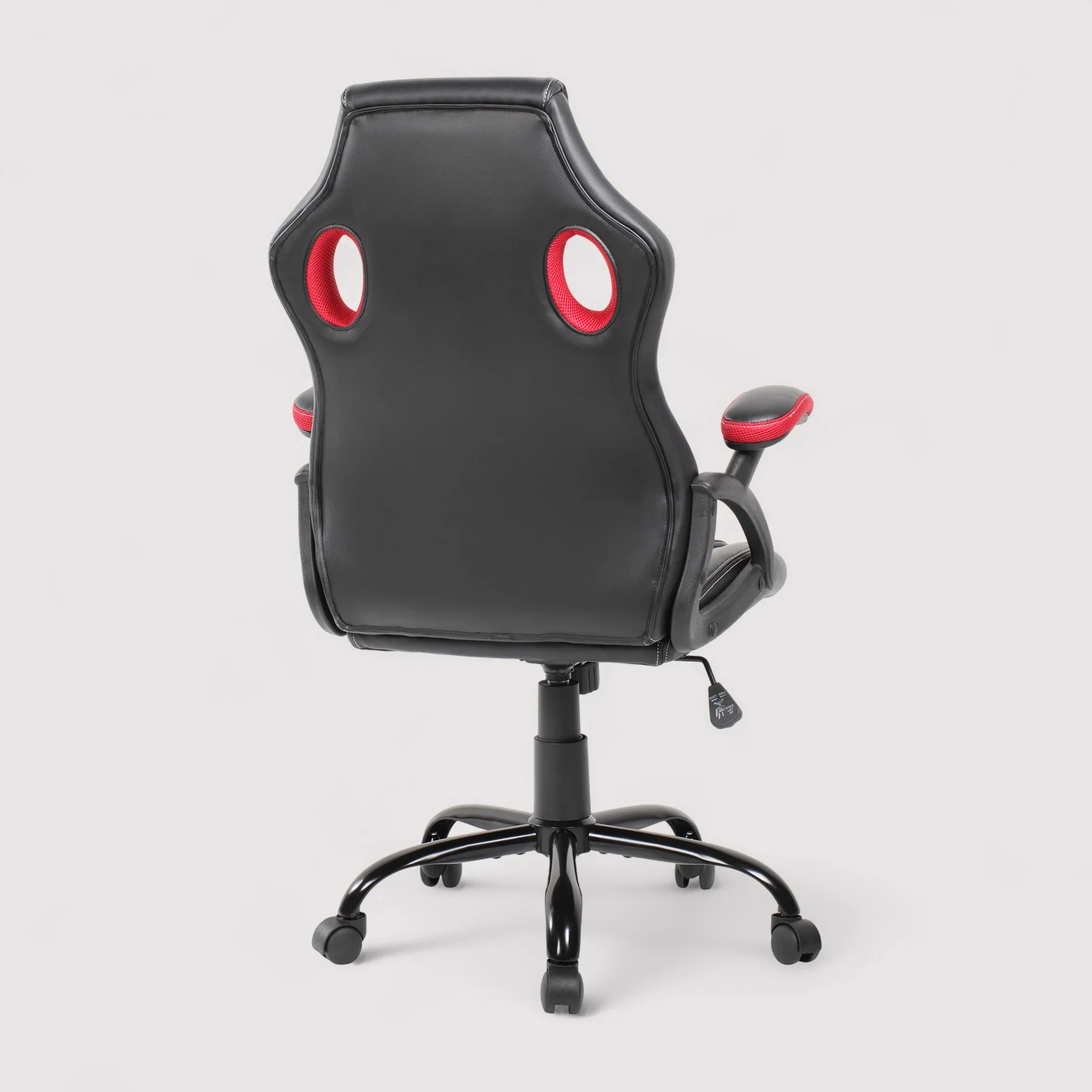 Leonotis - Poltrona da ufficio ergonomica rossa e nera - Image 4