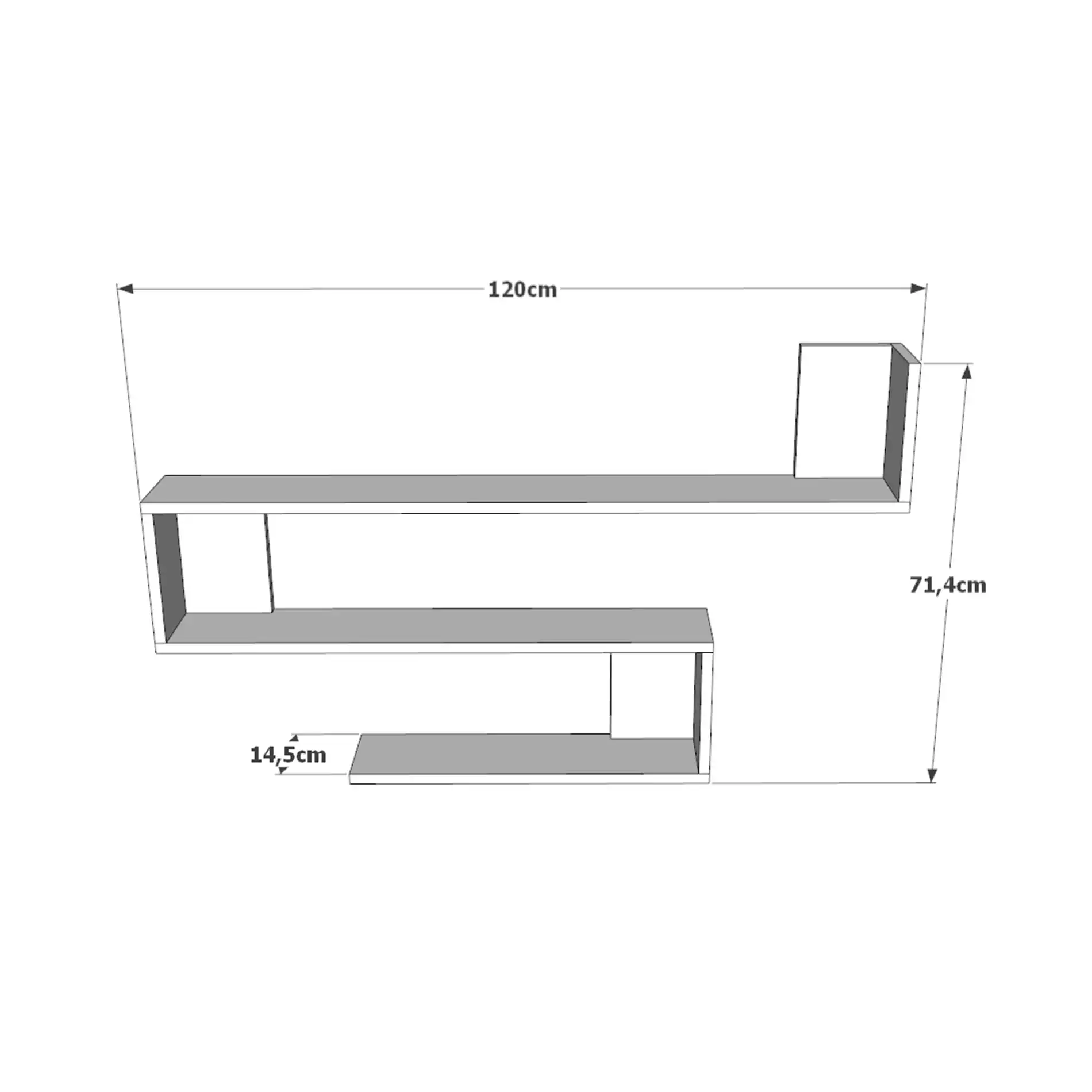 Limba - Scaffale design moderno da parete - Image 6
