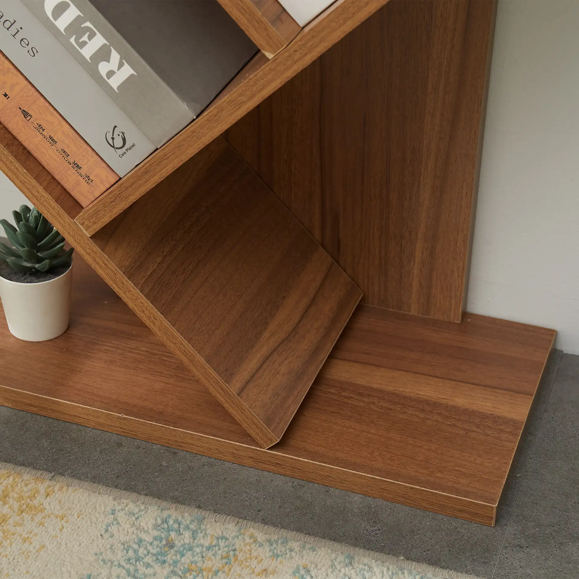 Lonicera - Libreria moderna color rovere con 10 mensole - Image 3