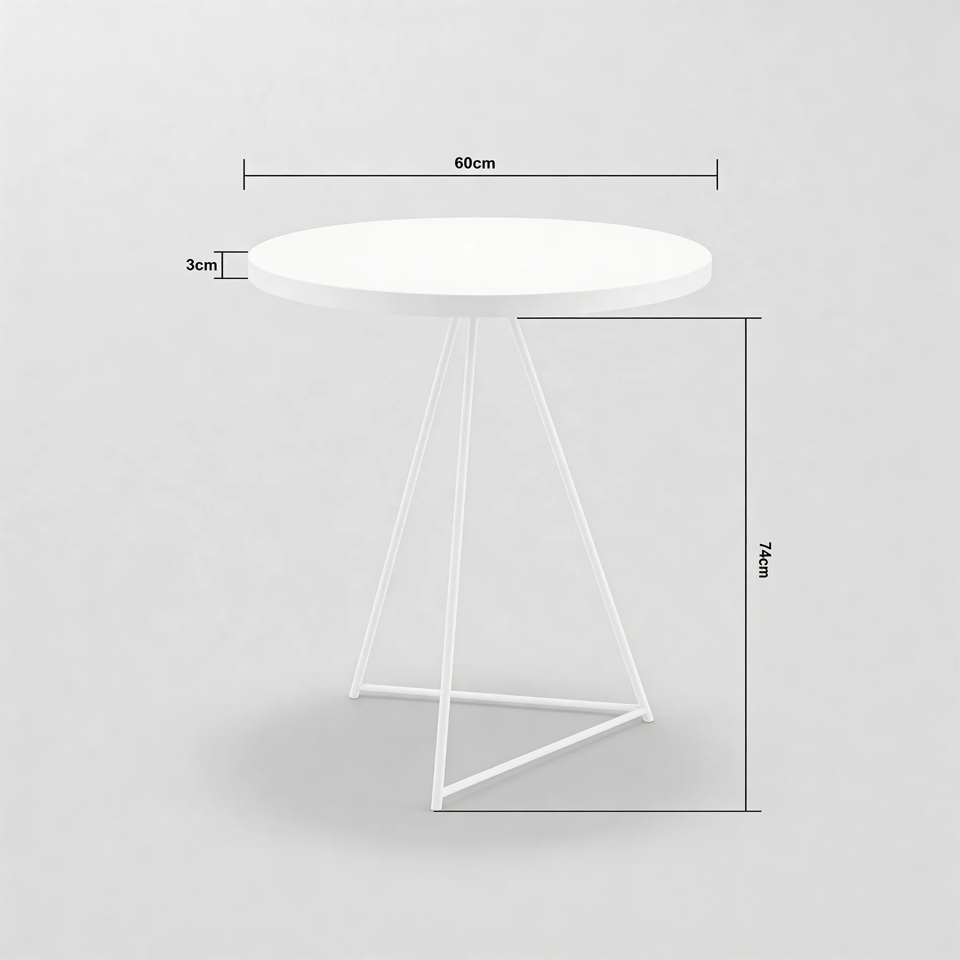 Lumea - Tavolino alto da bar color bianco crema stile moderno - Image 5