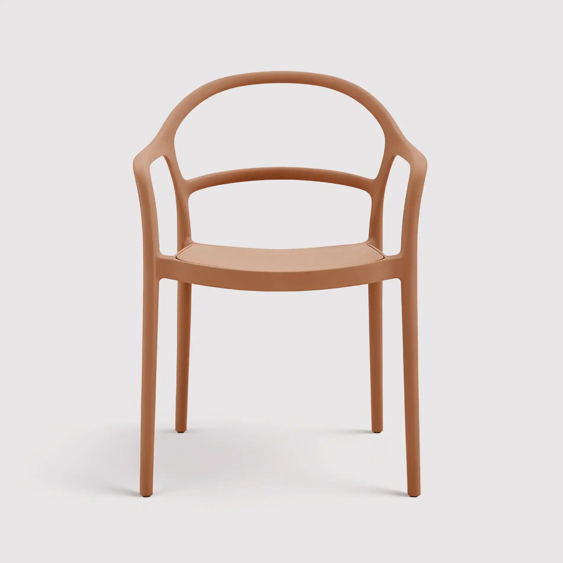 Masoor - Sedia arancione terracotta impilabili con schienale aperto - Image 4