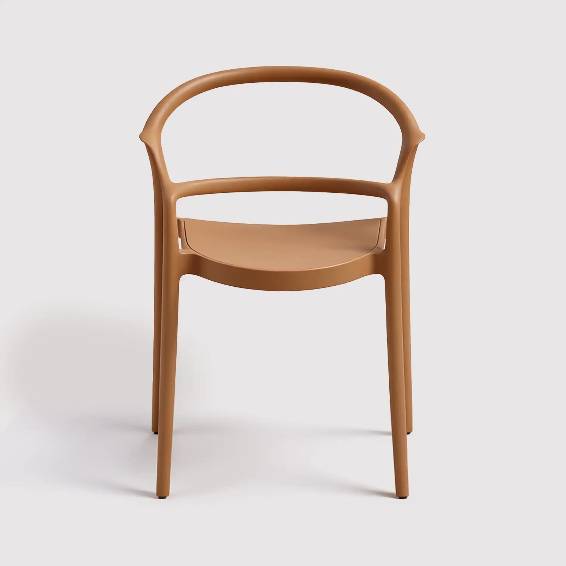 Masoor - Sedia arancione terracotta impilabili con schienale aperto - Image 6