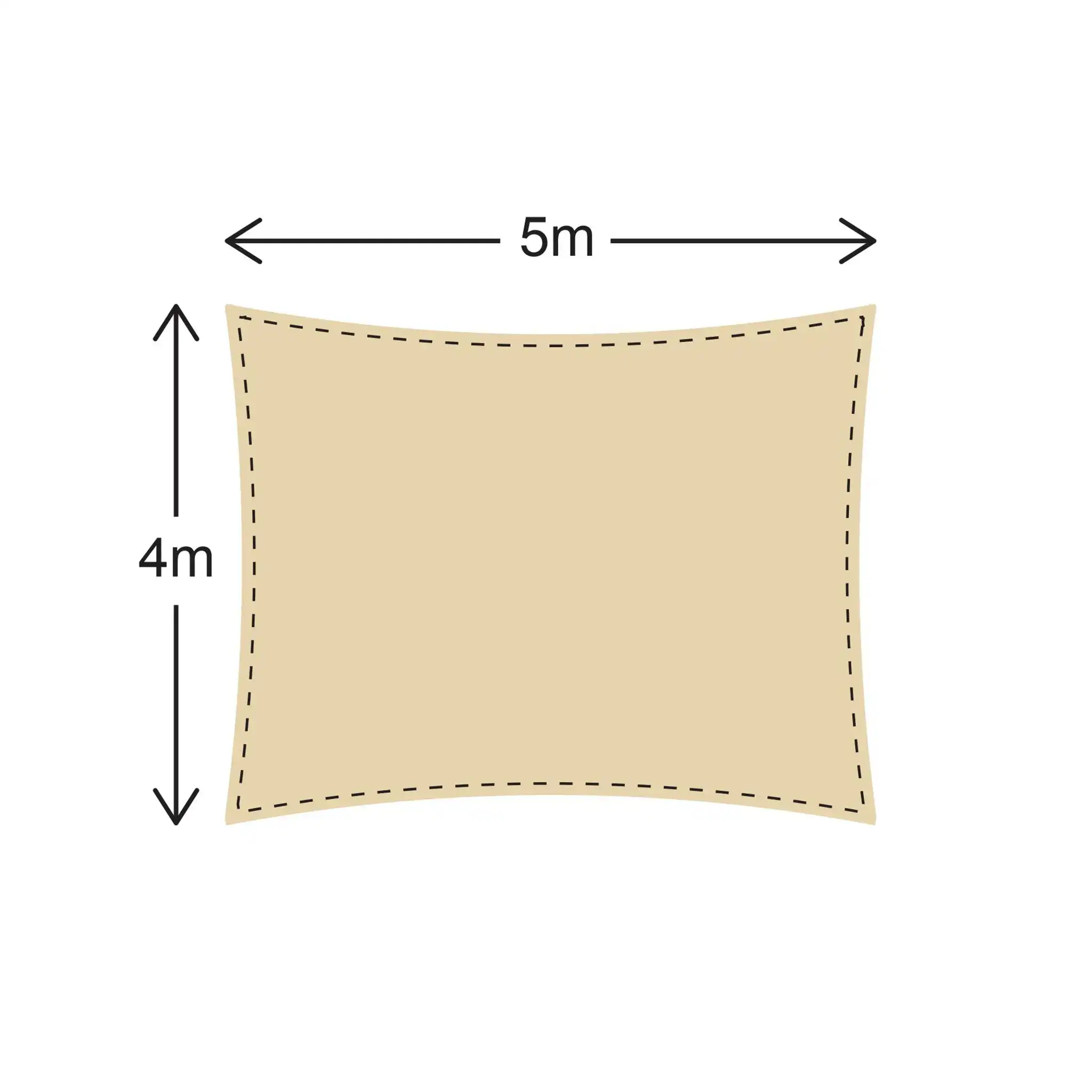 Morus - Vela ombreggiante rettangolare beige 4x5 mt - Image 5