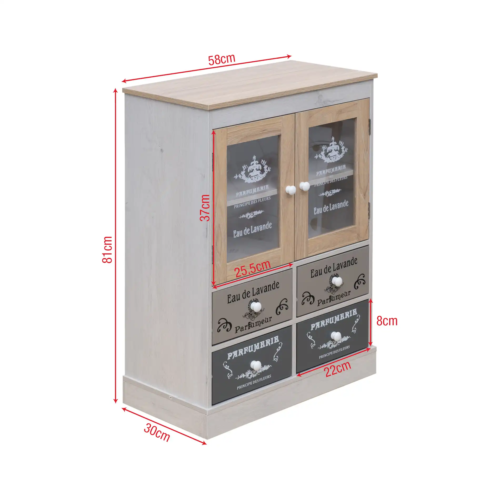 Nandina - Piccola credenza multiuso con 2 ante e 2 cassetti - Image 7