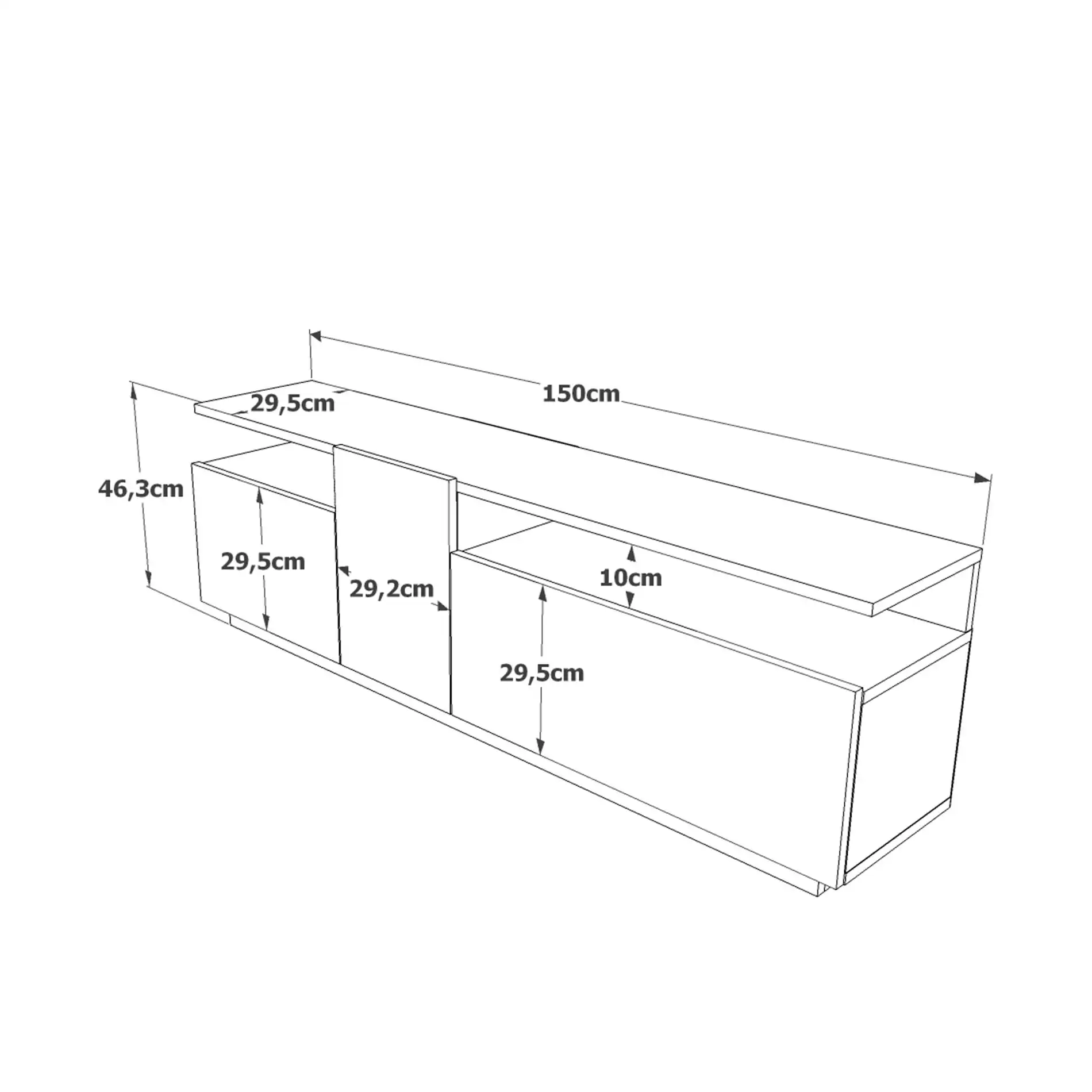 Nergis - Credenza porta tv bianca in stile moderno - Image 6