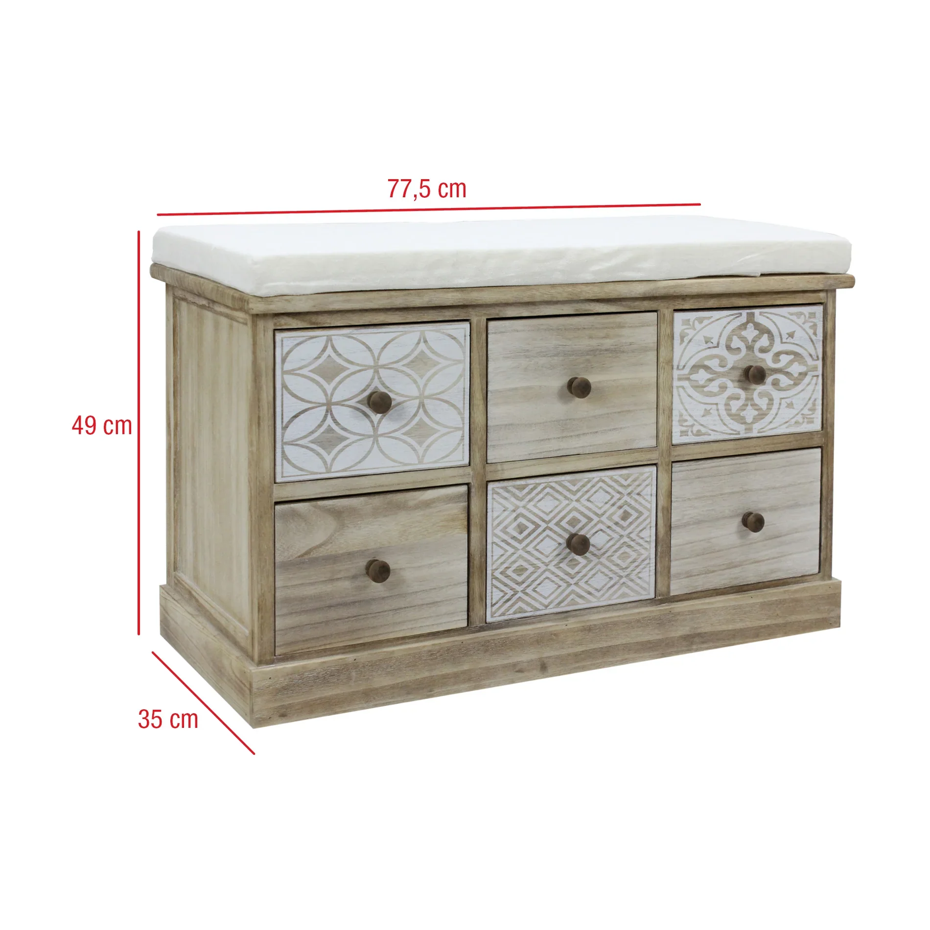 Persea - Cassapanca con cassetti decorati in stile boho - Image 7