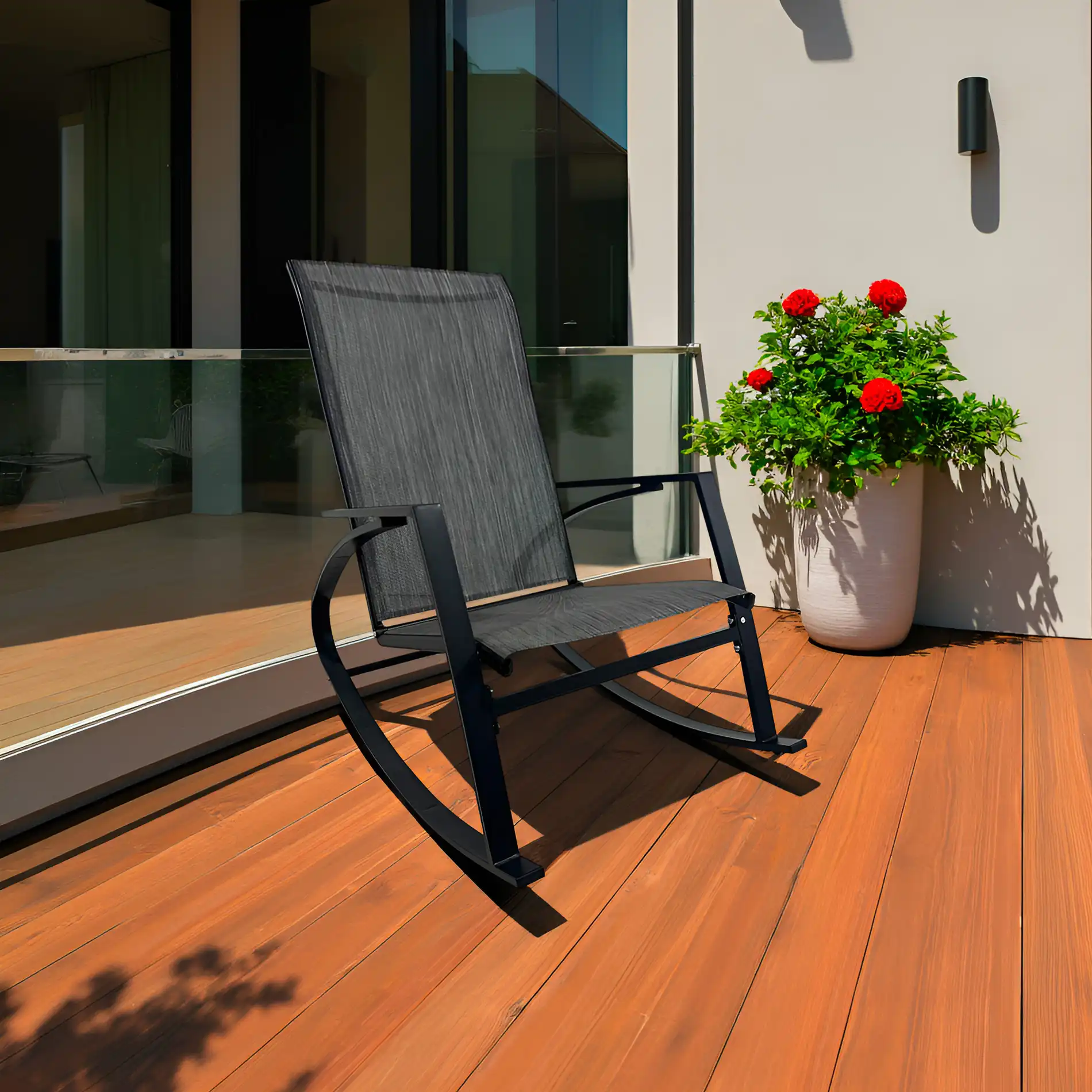 Portakal - Sedia a dondolo moderna per giardino o balcone - Image 2
