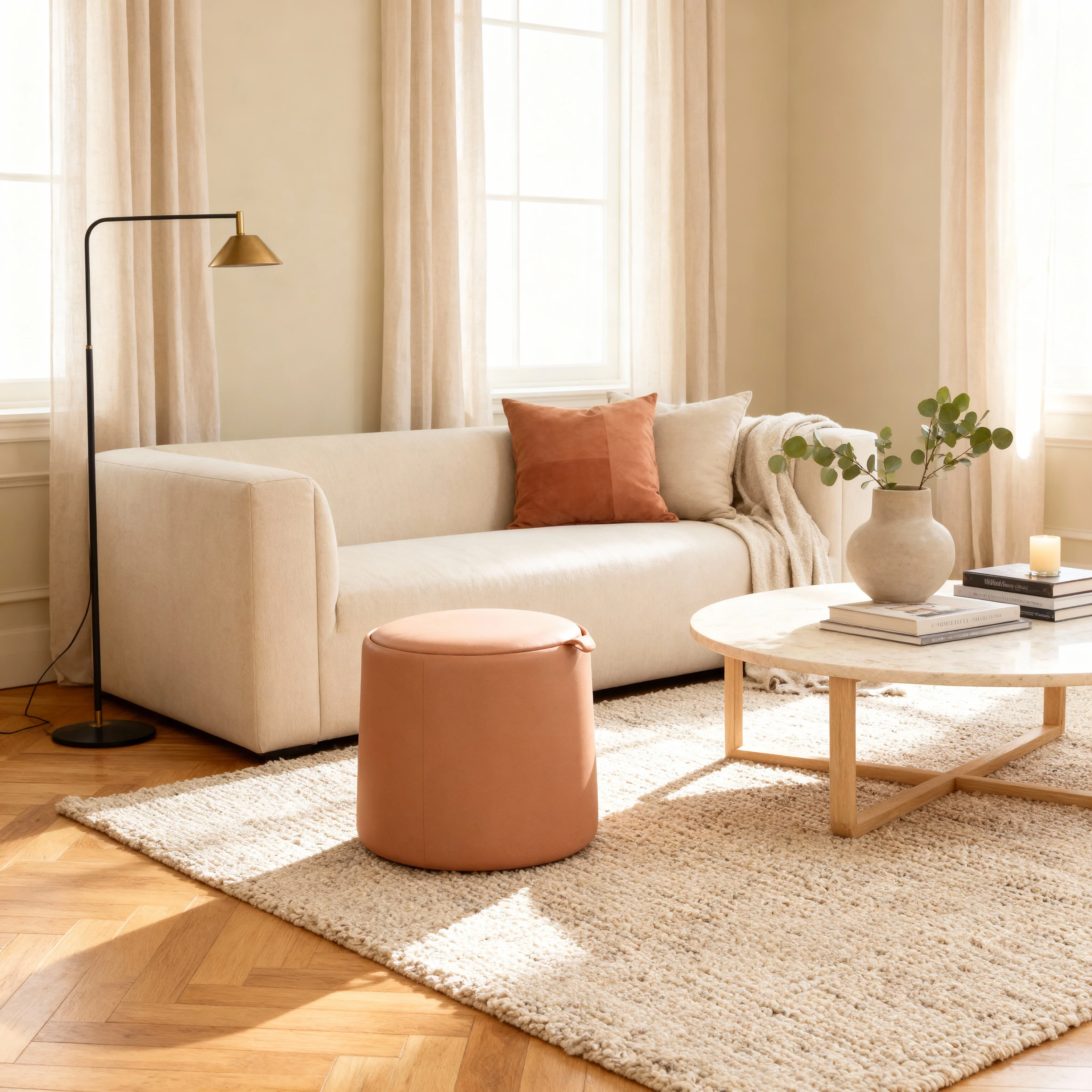 Lisianthus - Pouf contenitore rosa stile moderno - Image 2