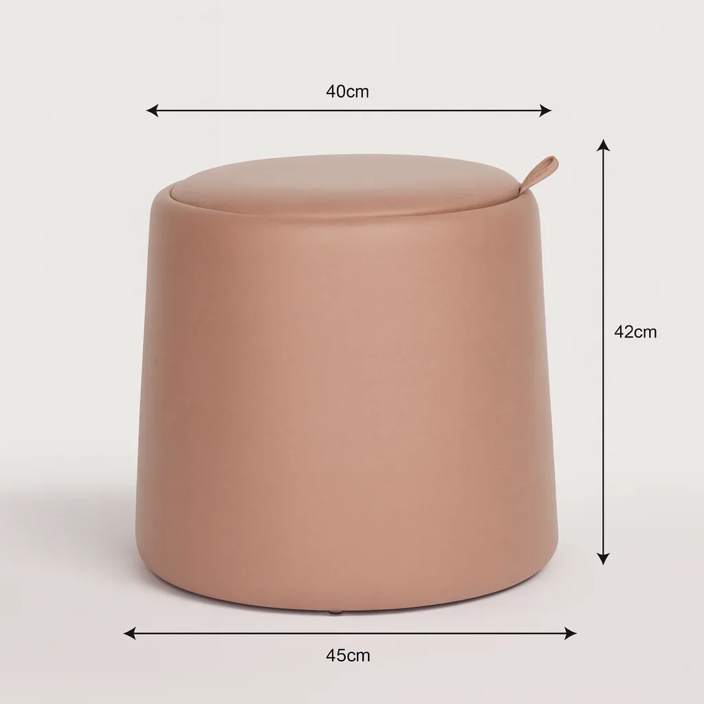 Lisianthus - Pouf contenitore rosa stile moderno - Image 6