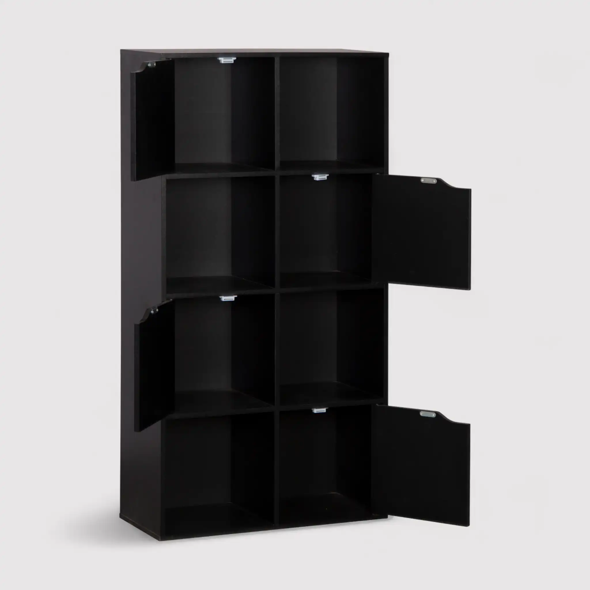 Rofia - Libreria compatta nera con 4 ripiani e 8 scomparti - Image 4