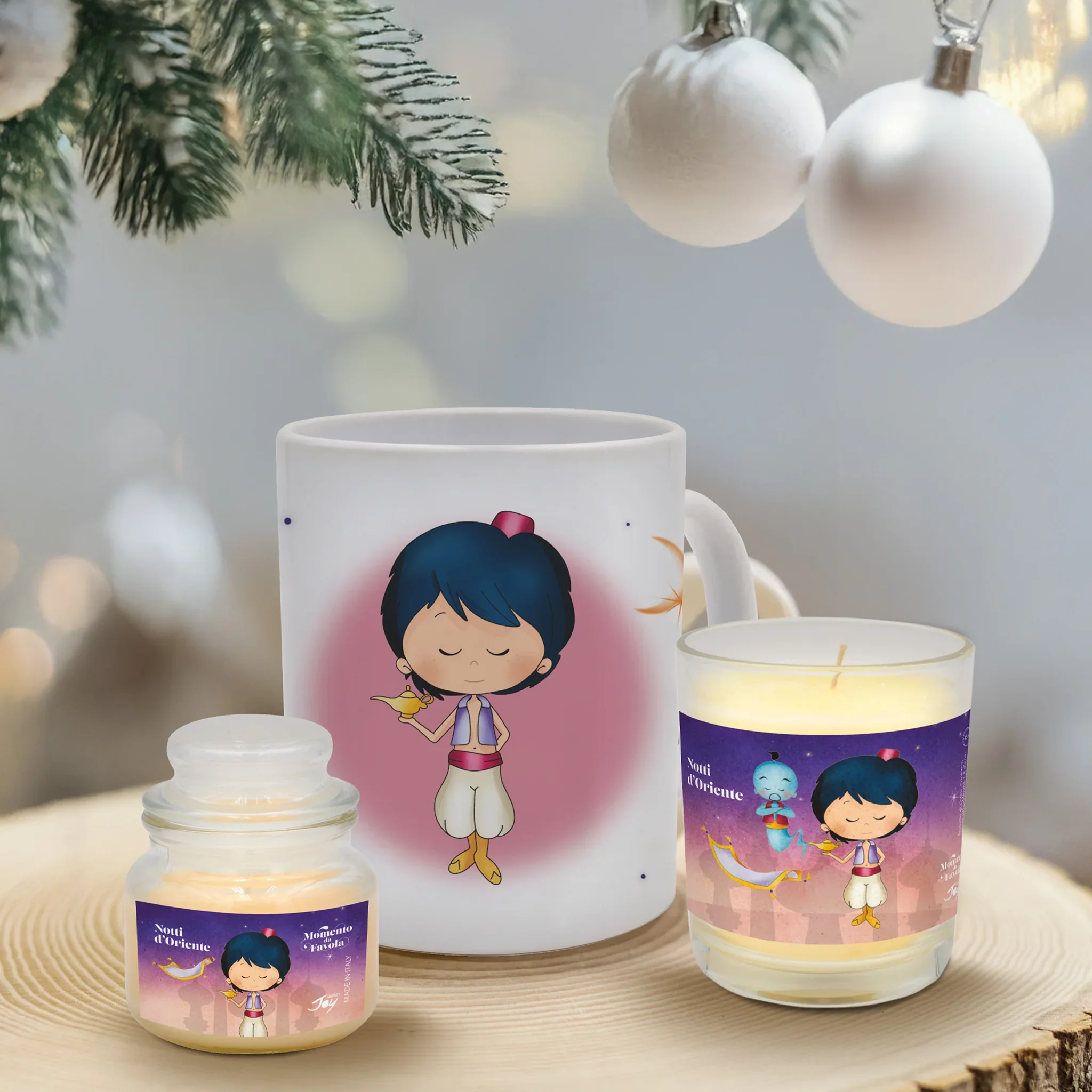 Set tazza tema "Notti d'oriente" e 2 candele profumate fragranza vaniglia - Image 3