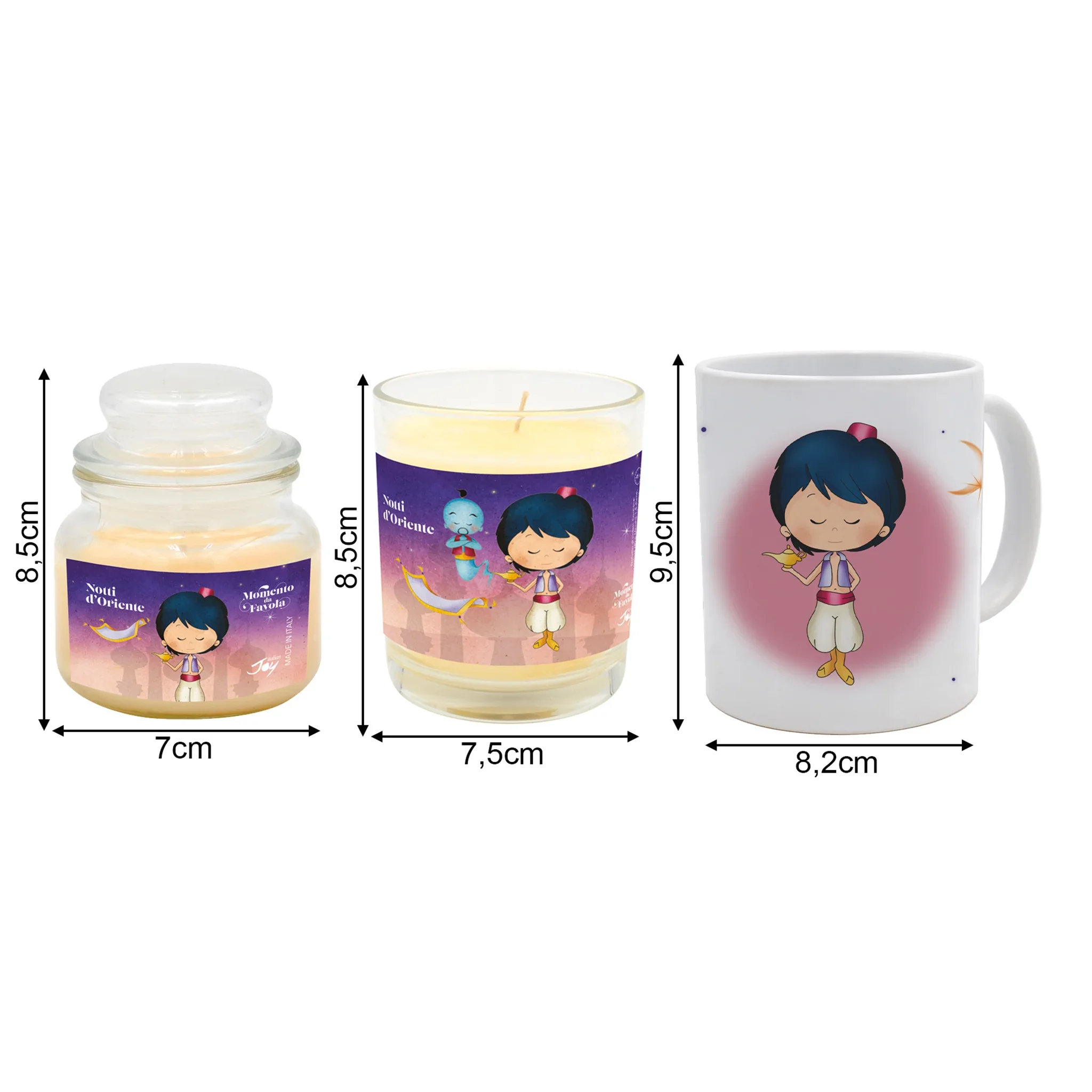 Set tazza tema "Notti d'oriente" e 2 candele profumate fragranza vaniglia - Image 7