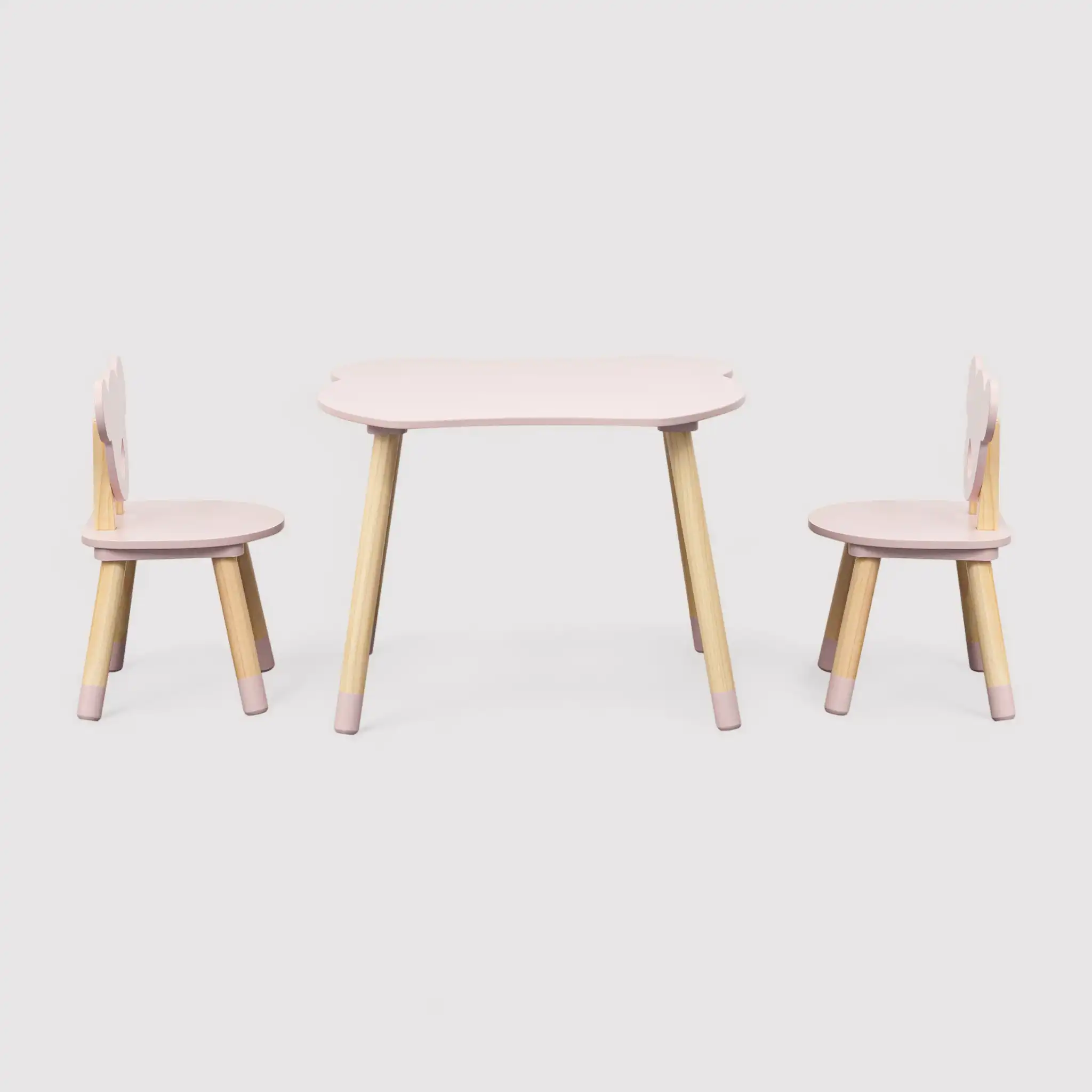 Sika - Tavolino con 2 seggiole per bambini rosa e marrone - Image 4