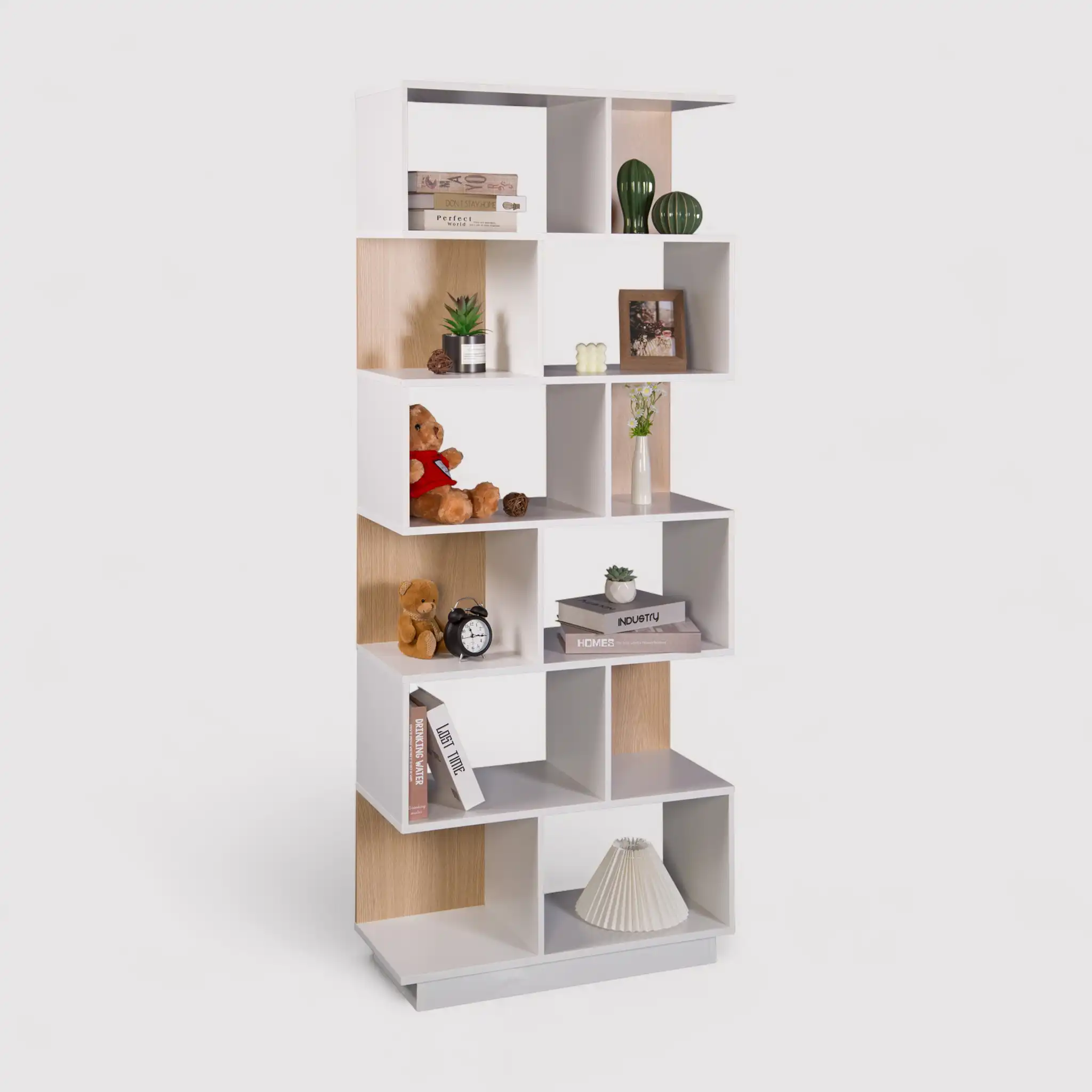 Silene - Libreria verticale bianca con 6 ripiani e 12 vani - Image 5