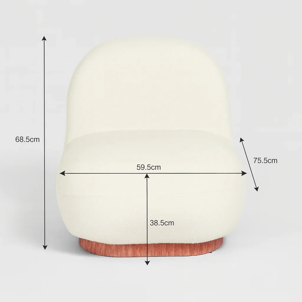 Plumerina - Sofa Poltrona da salotto 1 Posto colore Bianco Moderno - Image 7
