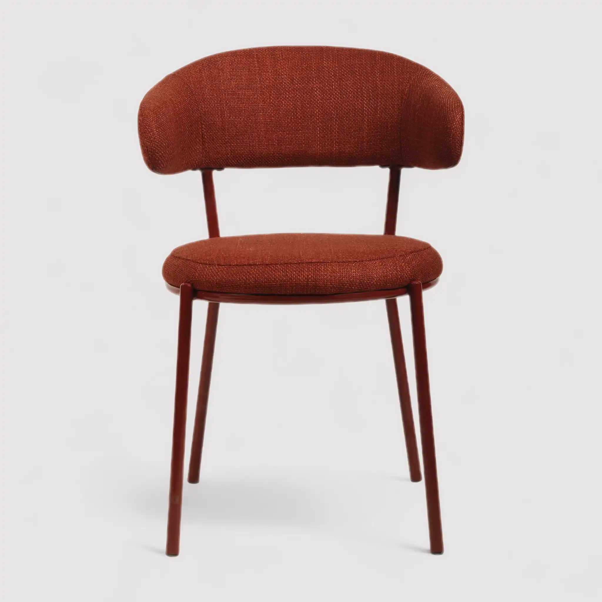 Talong - Set 2 sedie da tavolo moderne color rosso rubino - Image 5